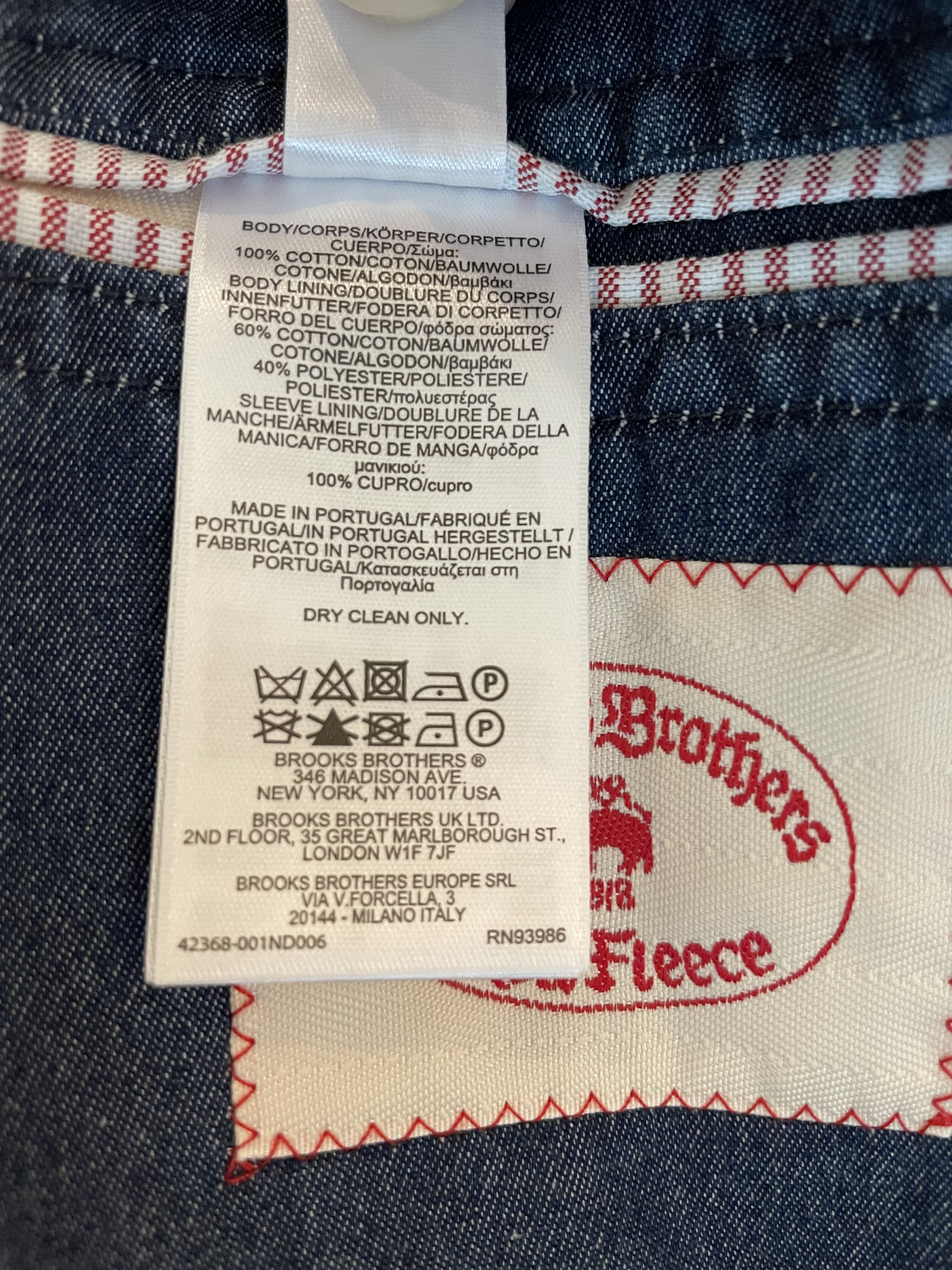Brooks Brothers Chambray Two-button Sport Coat Size 38R - 7 Thumbnail