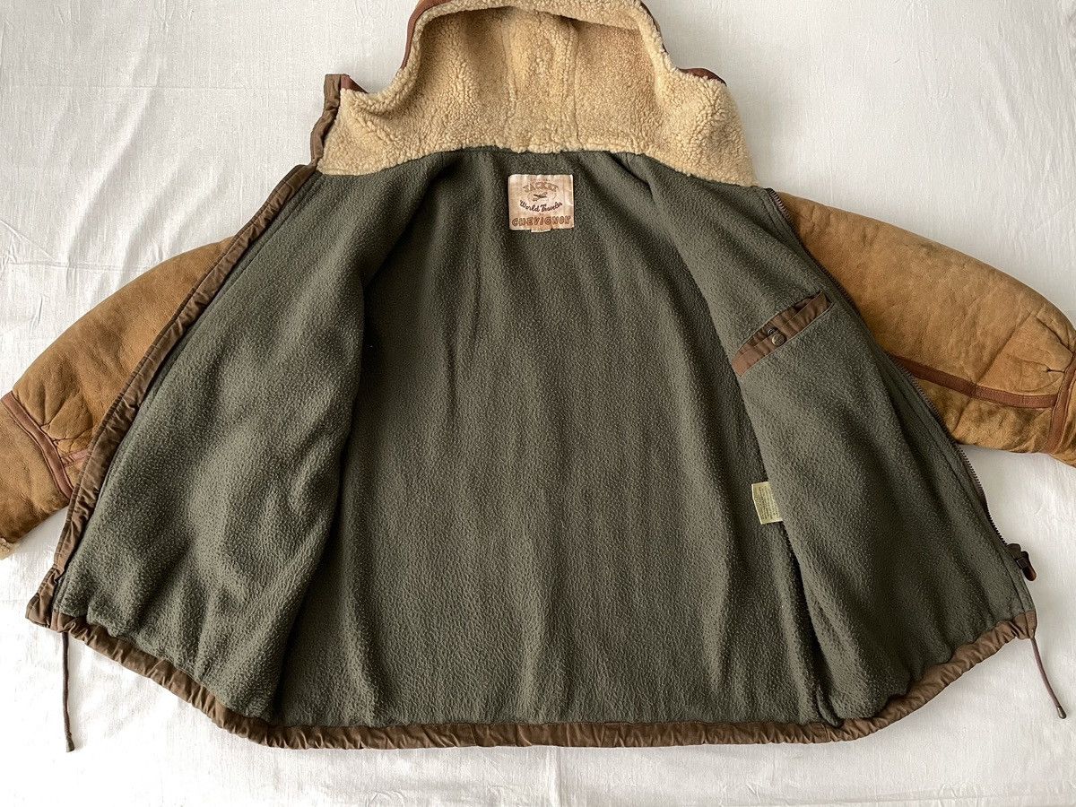Chevignon Chevignon Shearling Sheepskin Hooded Bomber Jacket Parka B3 Size US L / EU 52-54 / 3 - 12 Thumbnail
