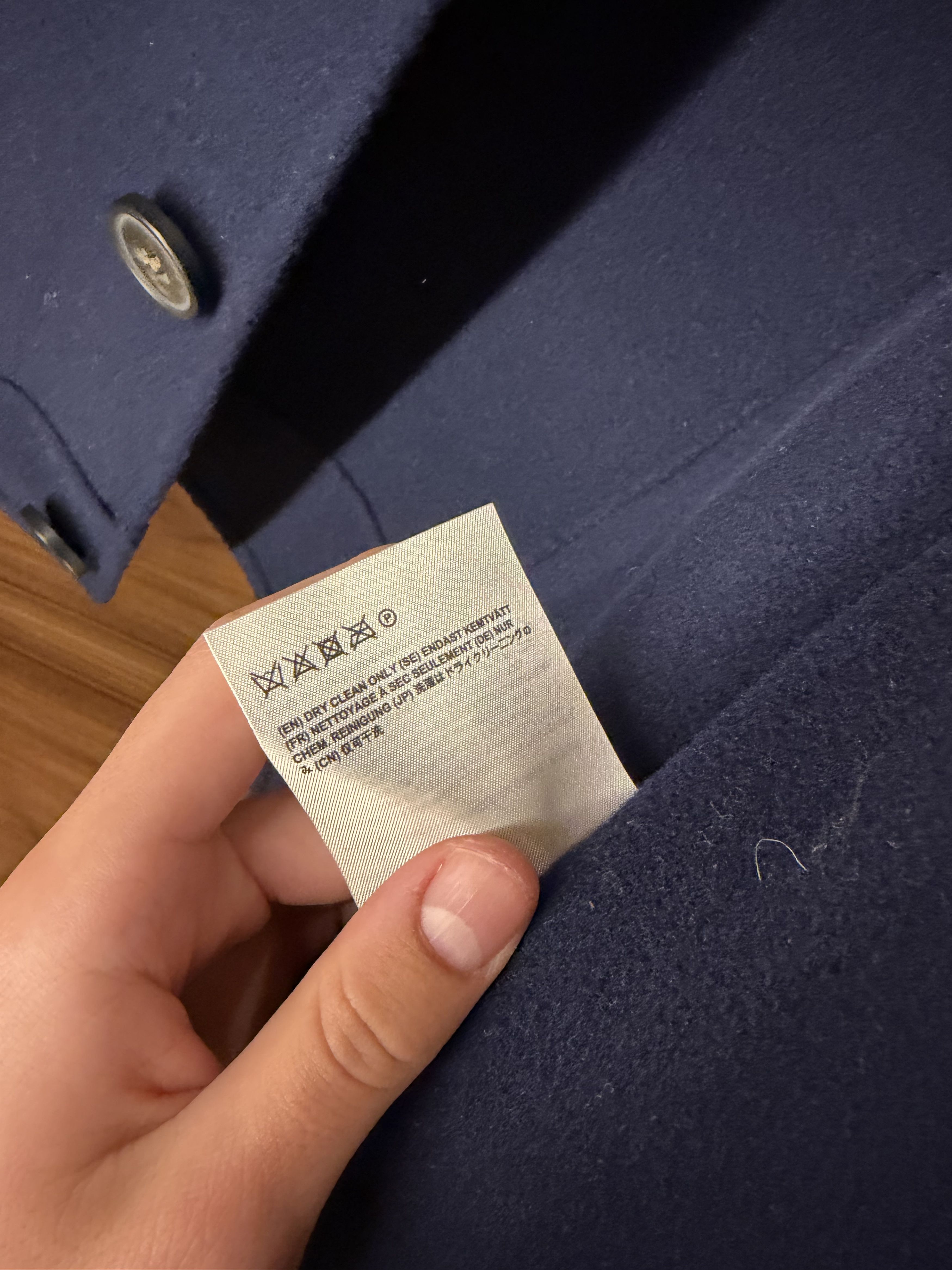 Acne Studios Acne Studios Navy Blue Double-faced Wool Jacket Size US S / EU 44-46 / 1 - 4 Thumbnail