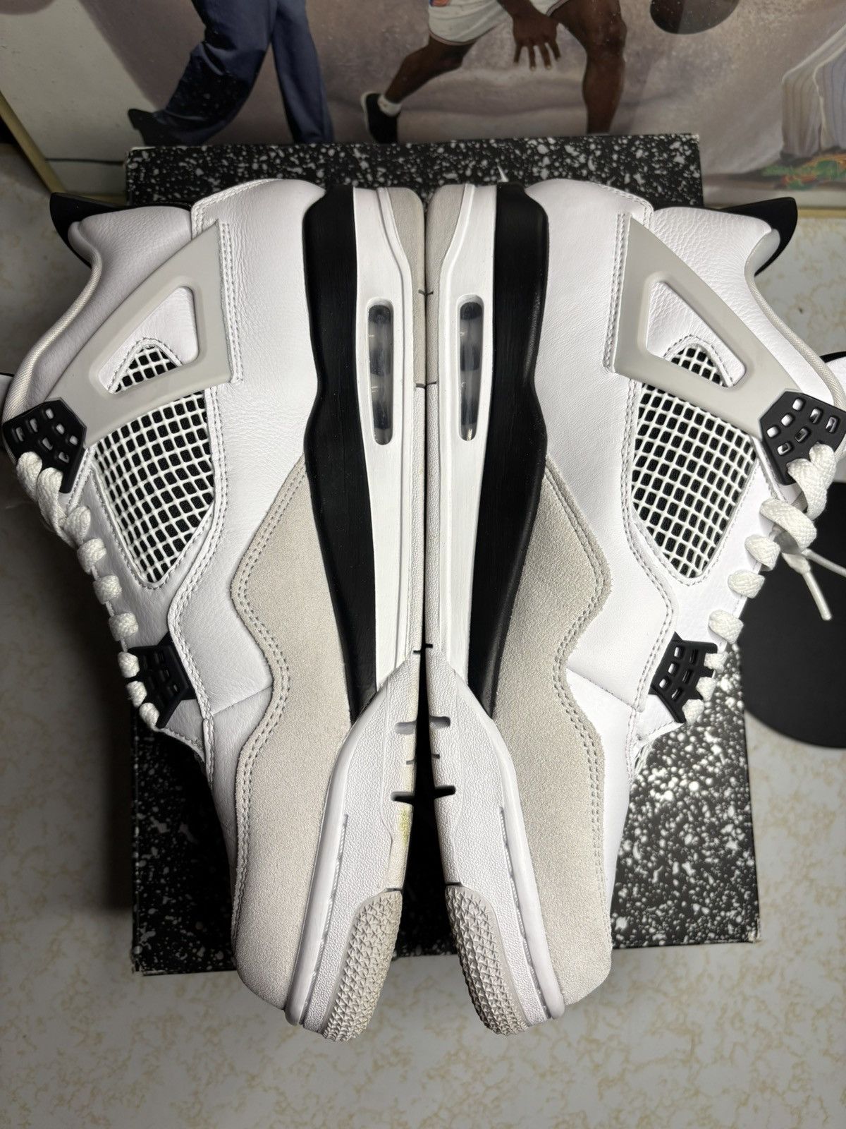 Jordan Brand Jordan Retro 4 ‘Military black’ Size US 12 / EU 45 - 3 Thumbnail
