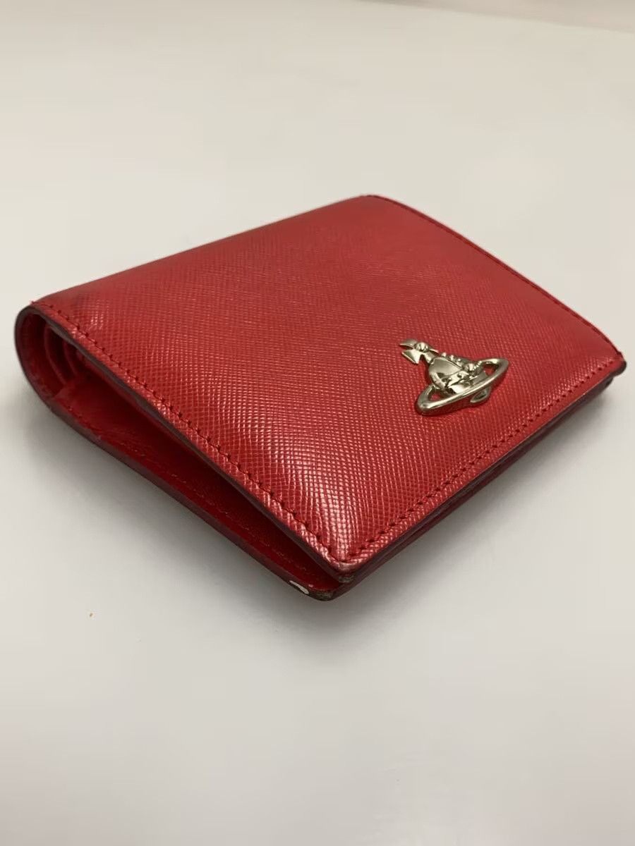 Vivienne Westwood Vivienne Westwood Plain Cowhide Tri-Fold Wallet Red Size ONE SIZE - 8 Thumbnail