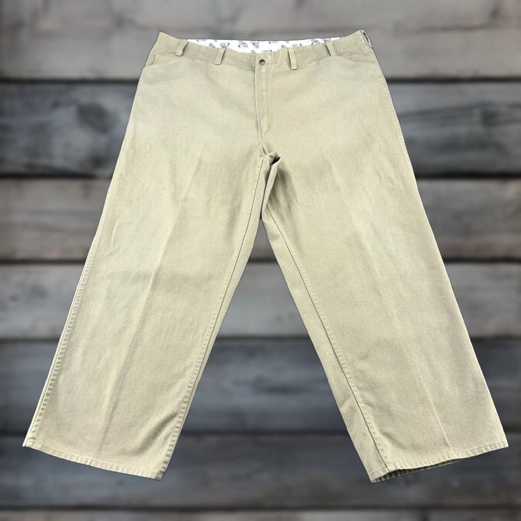 Ben Davis VINTAGE Ben Davis Pants Mens 48x31 Beige Straight Gorilla Cut Baggy Skater 90s Size US 32 / EU 48 - 1 Thumbnail