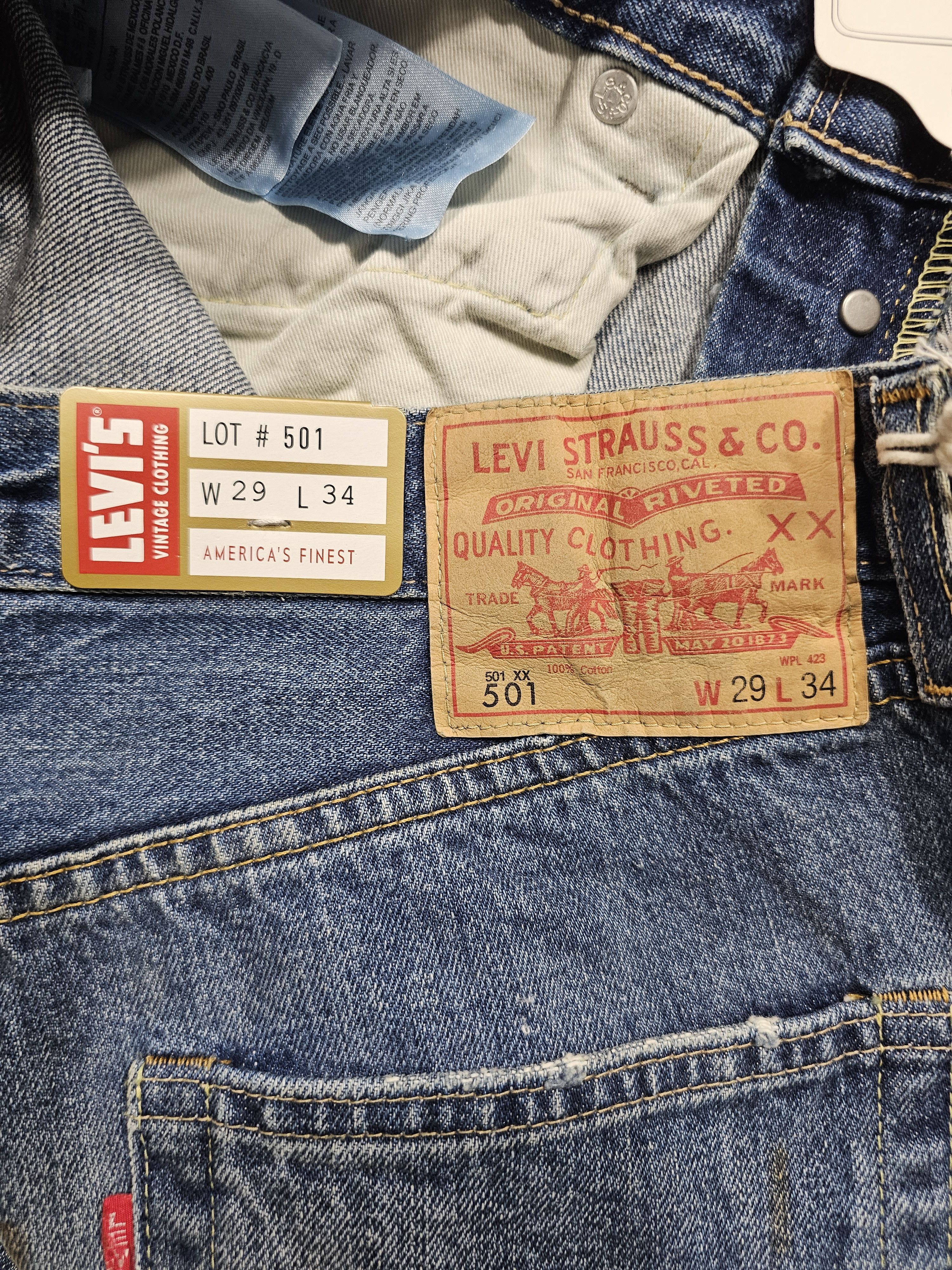 Levi's Vintage Clothing NWT LVC Levi's Vintage Clothing 1966 501 XX Big E Selvedge Size US 29 - 10 Thumbnail