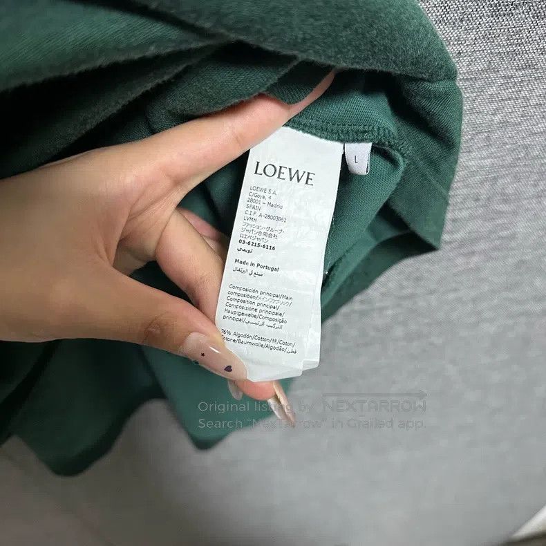Loewe Loewe Moss green round neck crewneck sweater Size L / US 10 / IT 46 - 4 Thumbnail
