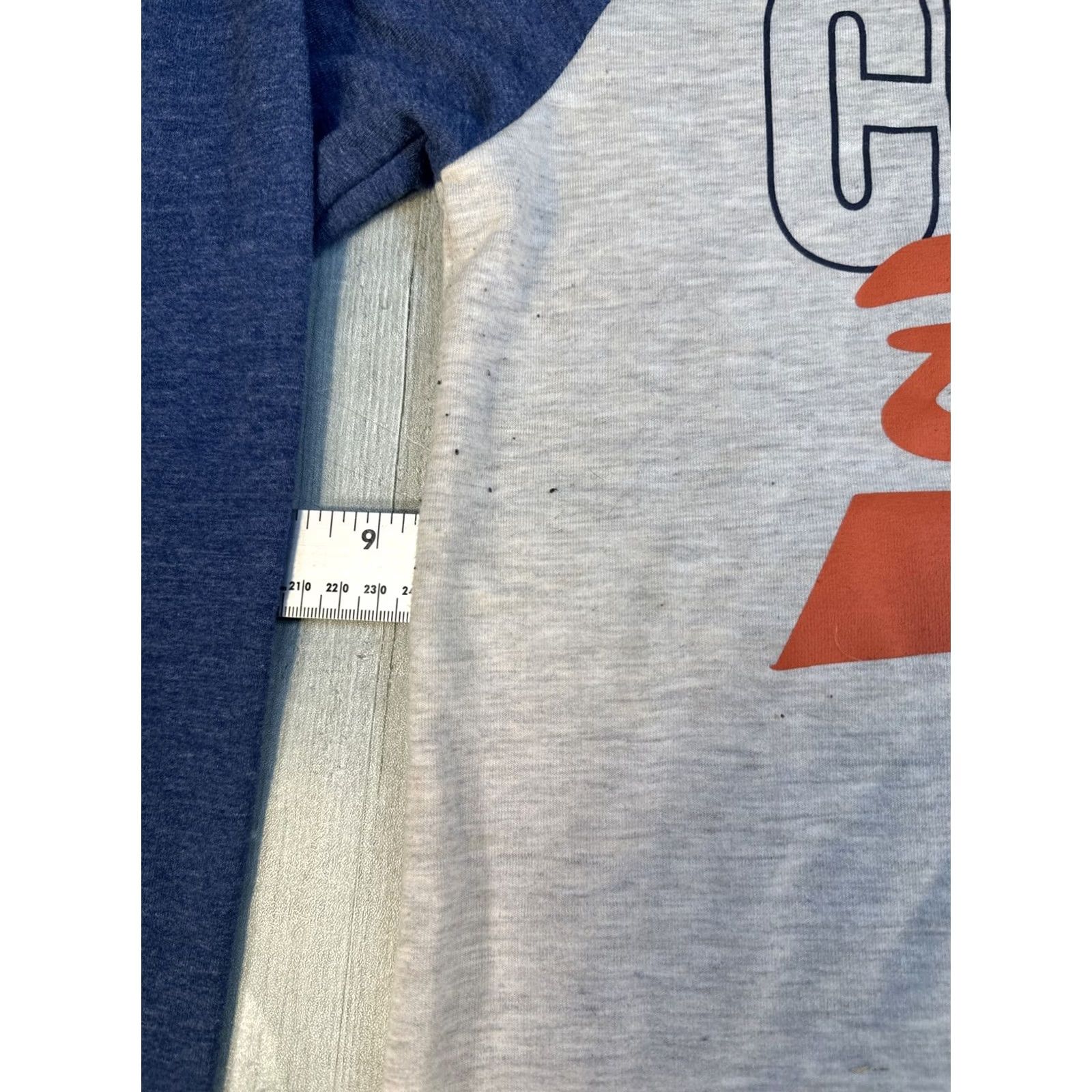 NFL VINTAGE Chicago Bears Womens Large Ringer 3/4 Sleeve Pajama Top Gray Logo Football Size L / US 10 / IT 46 - 3 Thumbnail