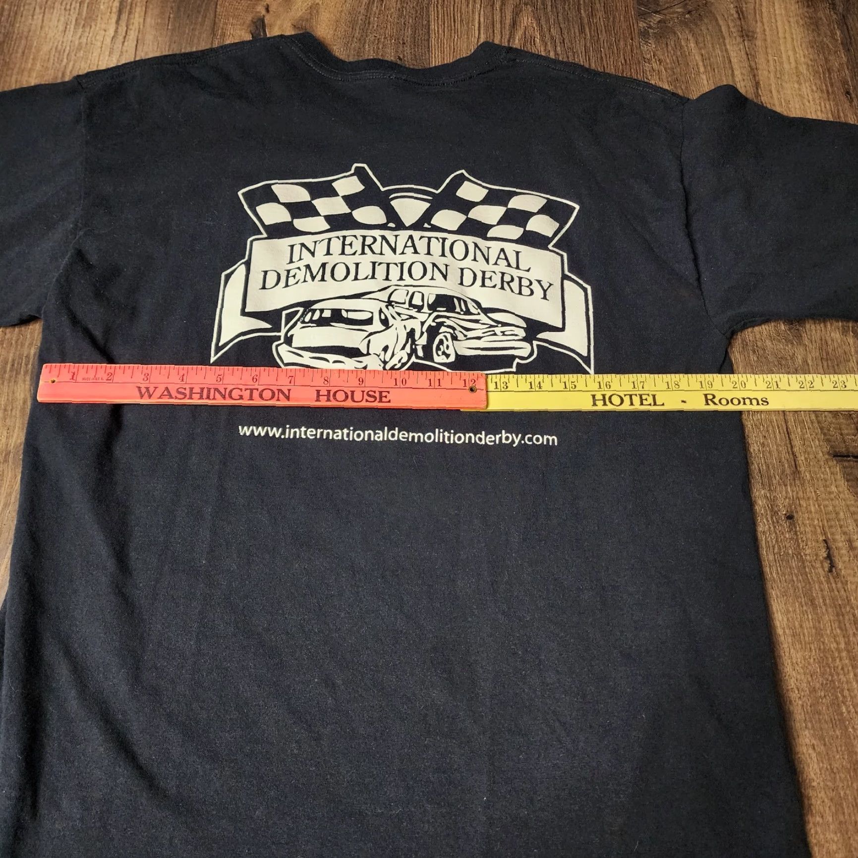 Doublet Vintage Men's 1990s Demolition Derby No Cry Babies Cotton T-Shirt. Short Sleeve Crew Neck Black Graphic Print All Seasons Size US M / EU 48-50 / 2 - 3 Thumbnail