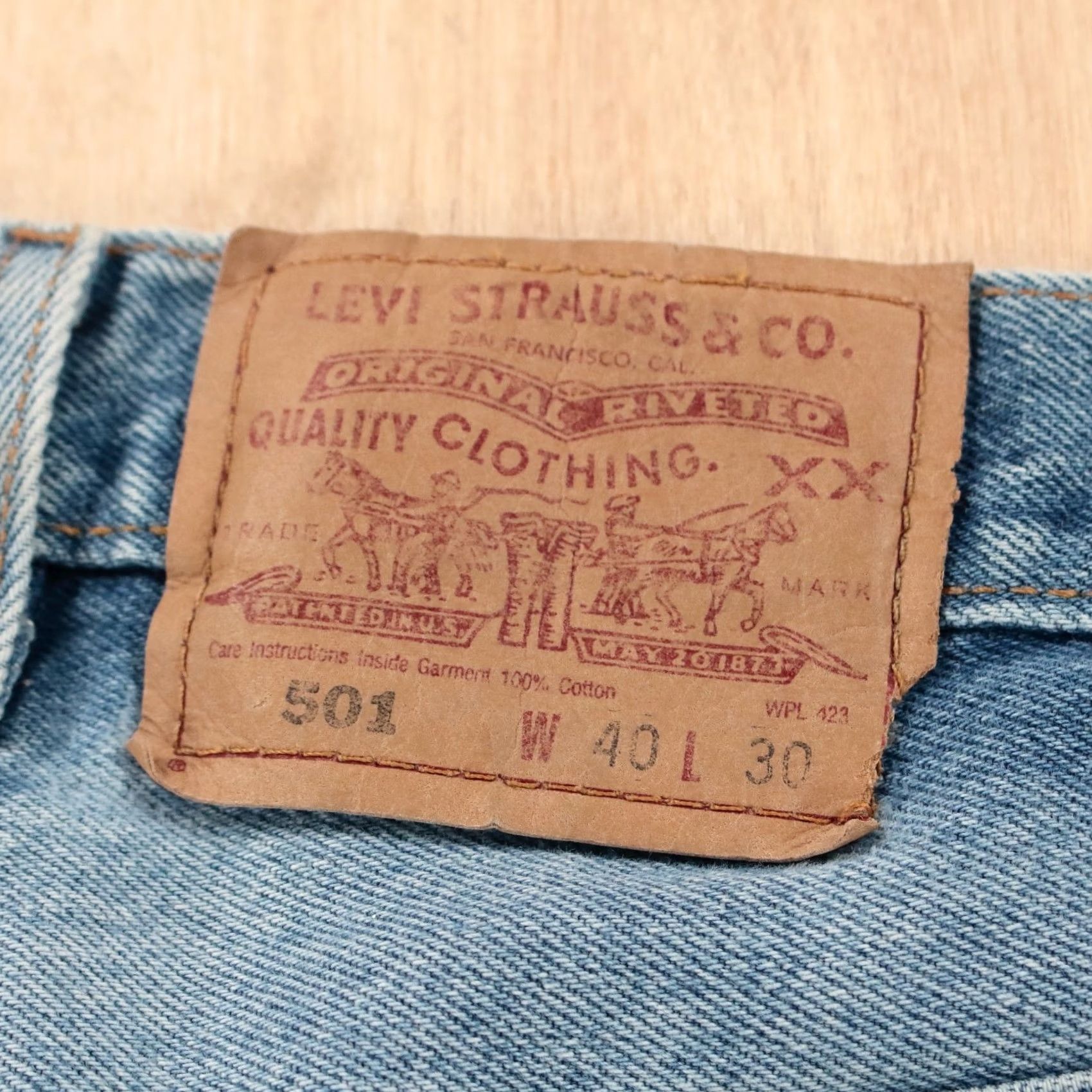 Levi's LEVI'S 501 fit denim jeans 40x32 faded red tab button fly workwear 90s 00s Mens Size US 40 / EU 56 - 2 Thumbnail