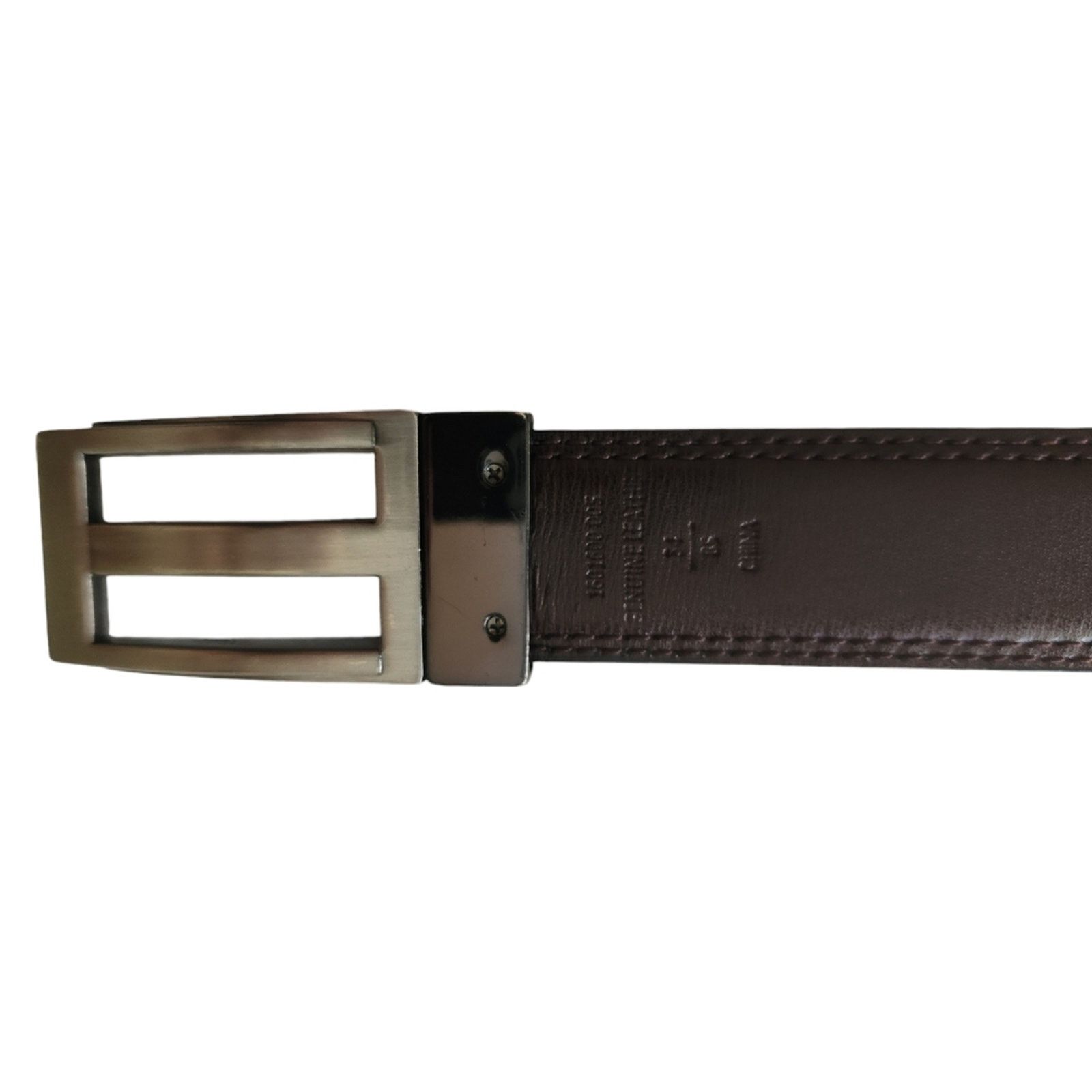 Leather Reversible black to brown leather belt 34 Size 34 - 2 Thumbnail