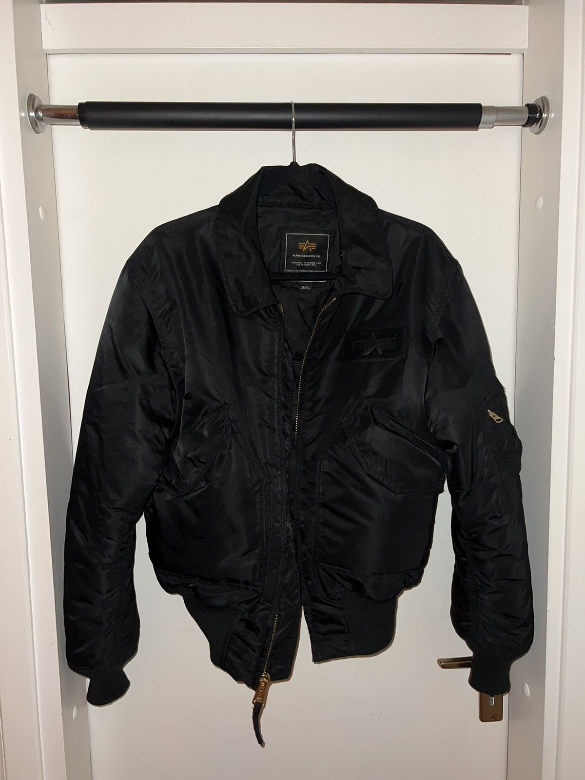 image of Alpha Industries Cwu 45 Bomber Jacket Black, Men's (Size Small)