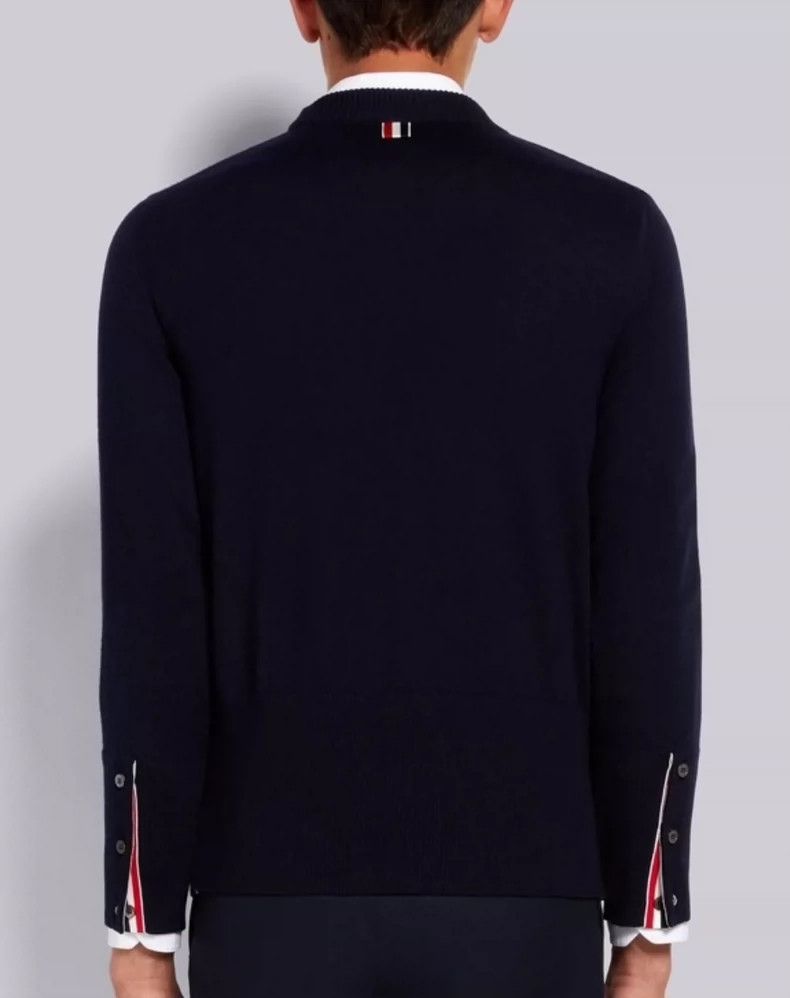 Thom Browne Thom browne Rare dark blue collar four-bar sweater 2504-Nex Size US XXL / EU 58 / 5 - 8 Thumbnail