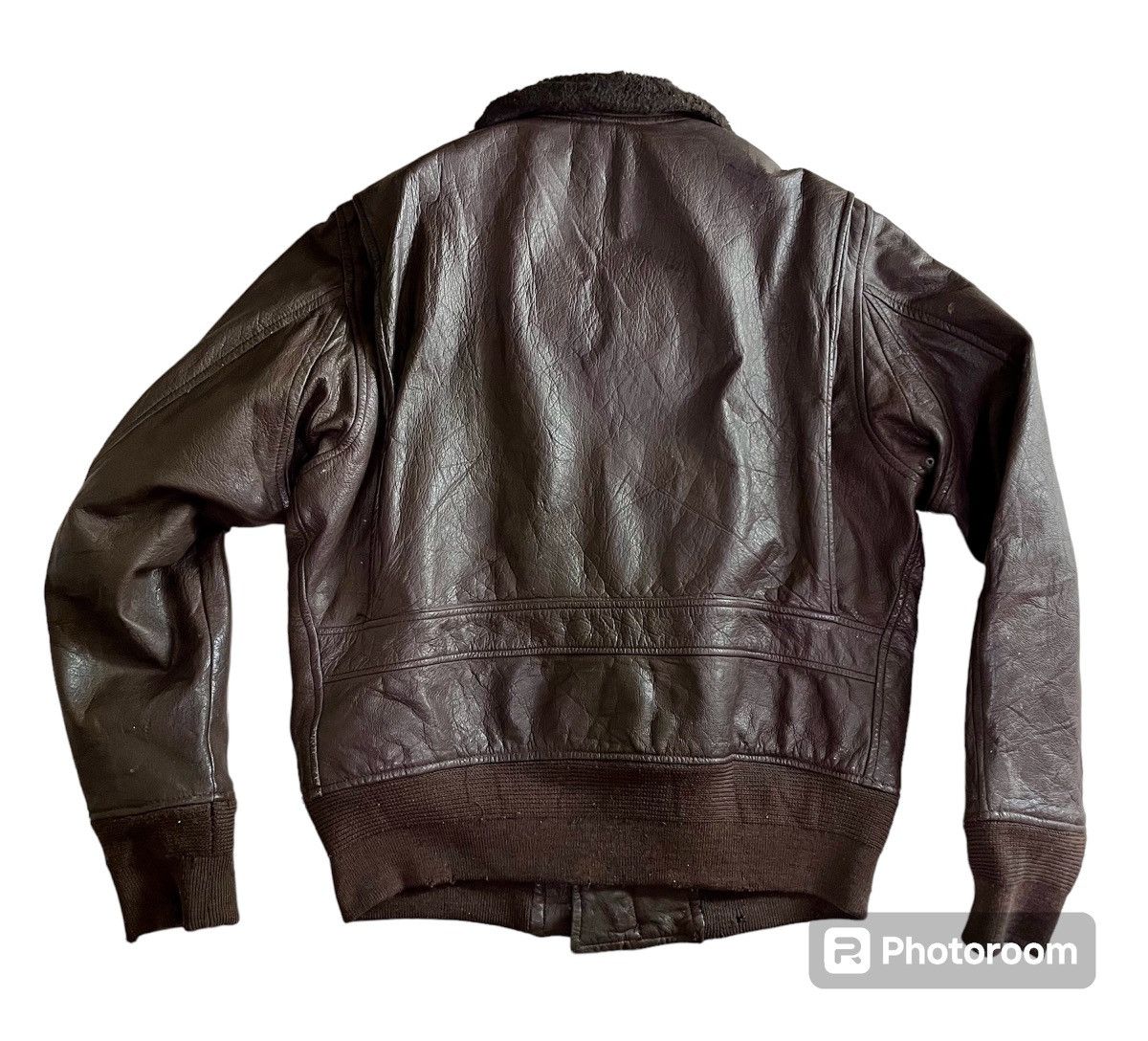 Vintage Vintage 70s USN Us Navy G1 Leather Flight Jacket Size US L / EU 52-54 / 3 - 2 Thumbnail