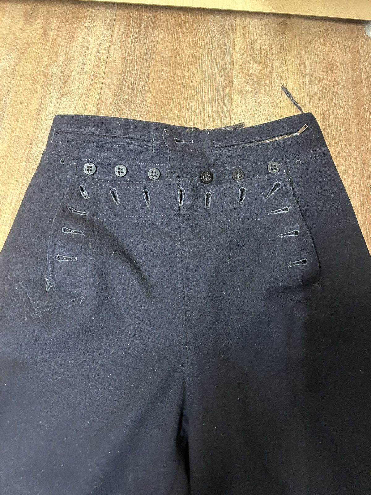 Vintage 1940s Sailor Navy Pants Size US 28 / EU 44 - 2 Thumbnail