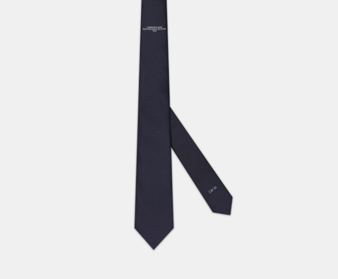 Dior o1w1db11125 41C104 Size : OS / Tie in Navy Blue/White Size ONE SIZE - 1 Thumbnail