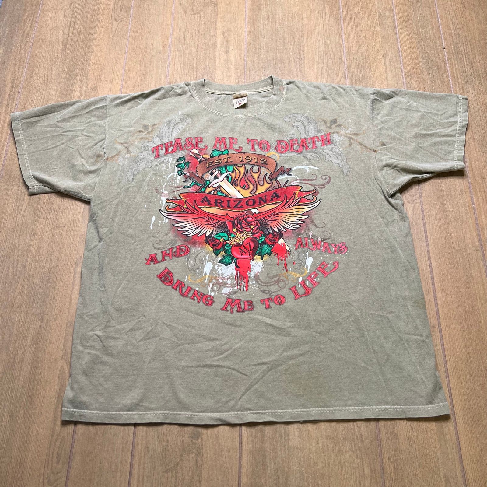 Vintage Vintage Arizona brand graphic t-shirt Men Sz 2XL Rose Hearth Size US XXL / EU 58 / 5 - 1 Thumbnail