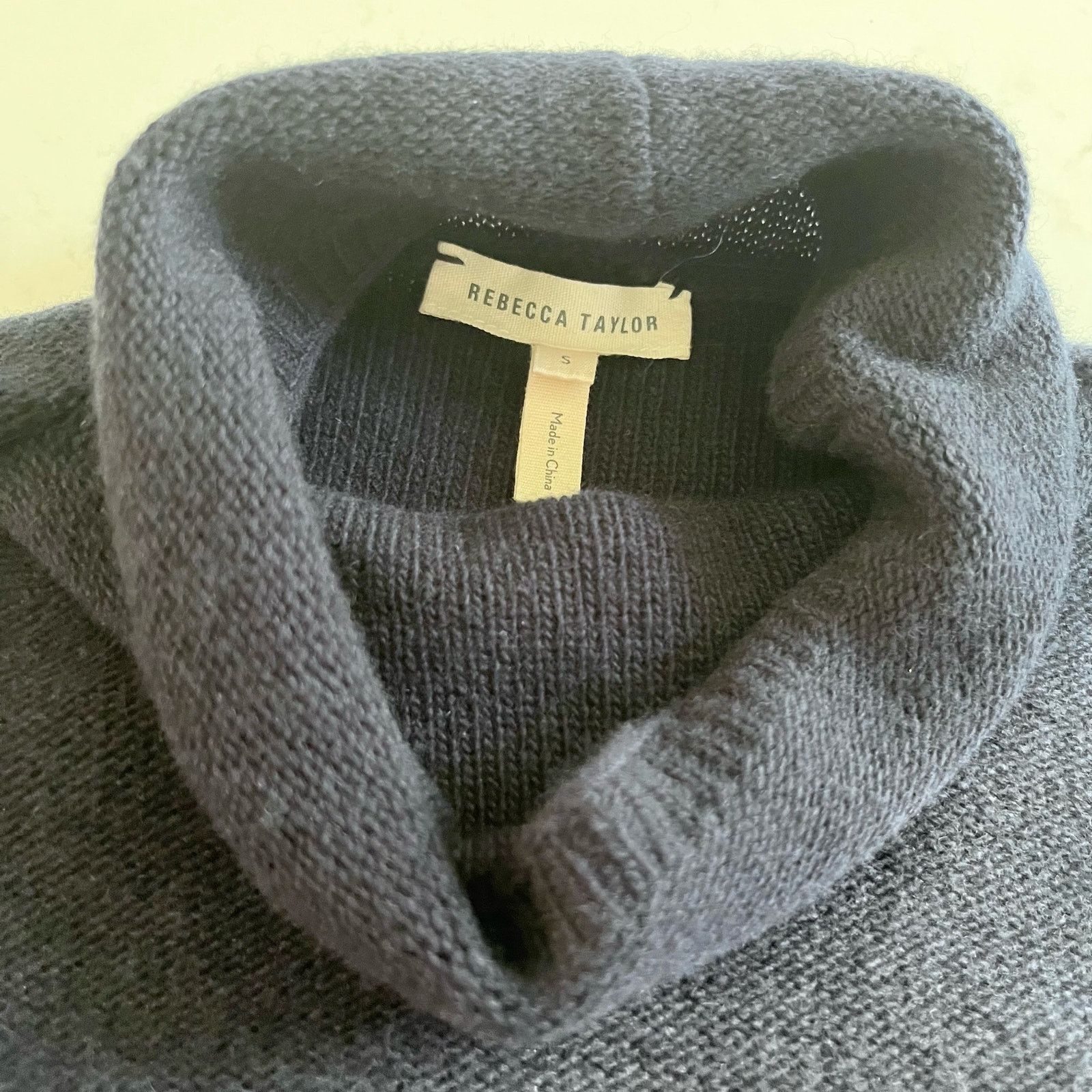 Rebecca Taylor Rebecca Taylor Knit Cowl Neck Fringe‎ Hem Blue Sweater Size S / US 4 / IT 40 - 6 Thumbnail