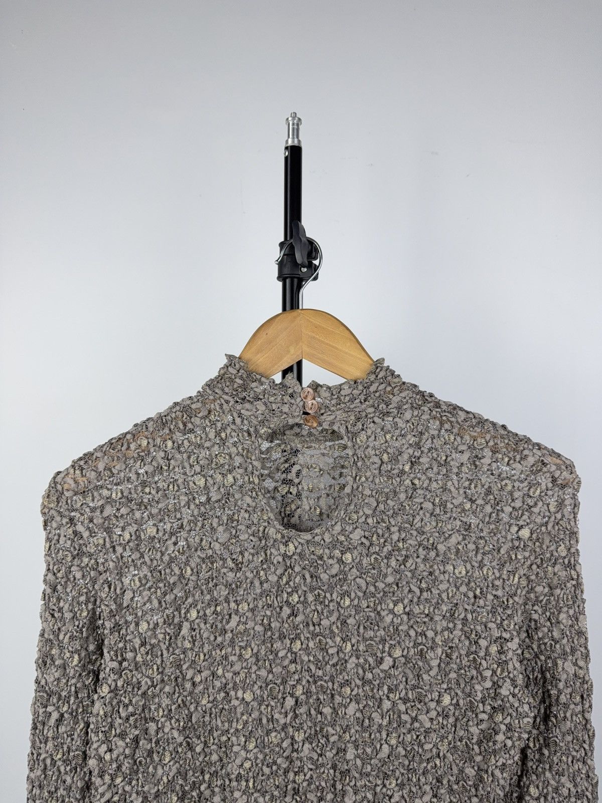 Japanese Brand Opium Mesh Lace Top Caroline Biss 44 Avant Garde Style Size M / US 6-8 / IT 42-44 - 6 Thumbnail