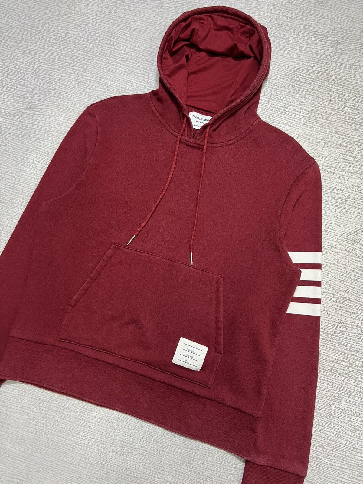Thom Browne Thom Browne - 4 Bar Striped Loopback Cotton Jersey Hoodie Size US M / EU 48-50 / 2 - 5 Thumbnail