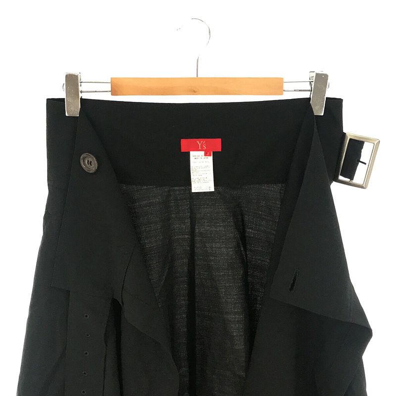Yohji Yamamoto Yohji Yamamoto Y's - Wool Square Buckle Wrap Skirt Apron Size 30" / US 8 / IT 44 - 5 Thumbnail
