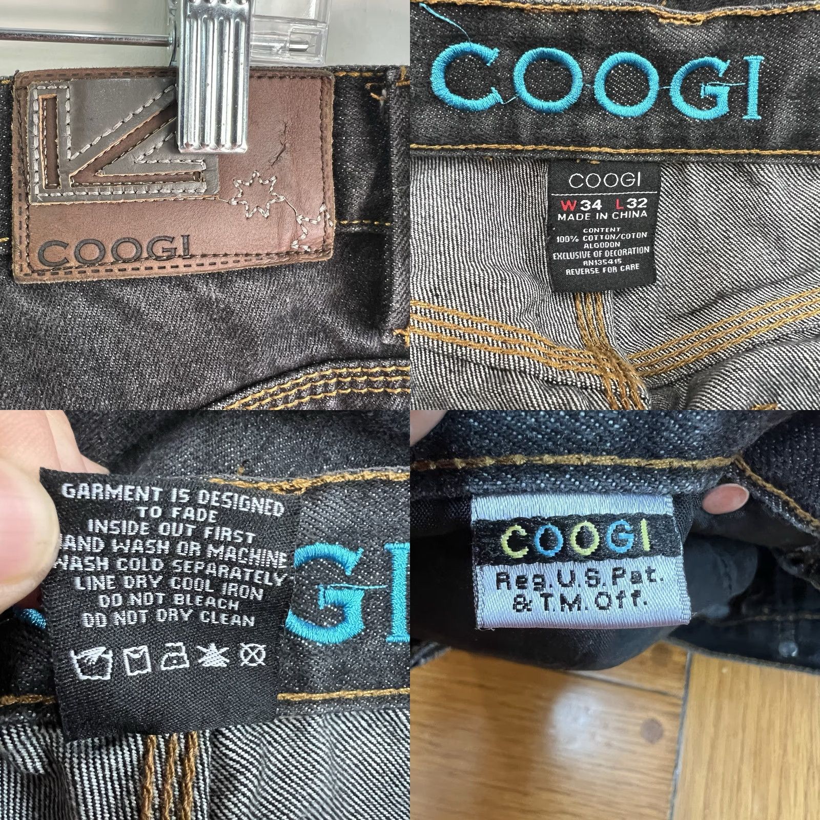Coogi VINTAGE Coogi Jeans Men's Relaxed Straight Denim Pants Size 34 Black 90s Hip Hop Fashion Size US 34 / EU 50 - 8 Thumbnail