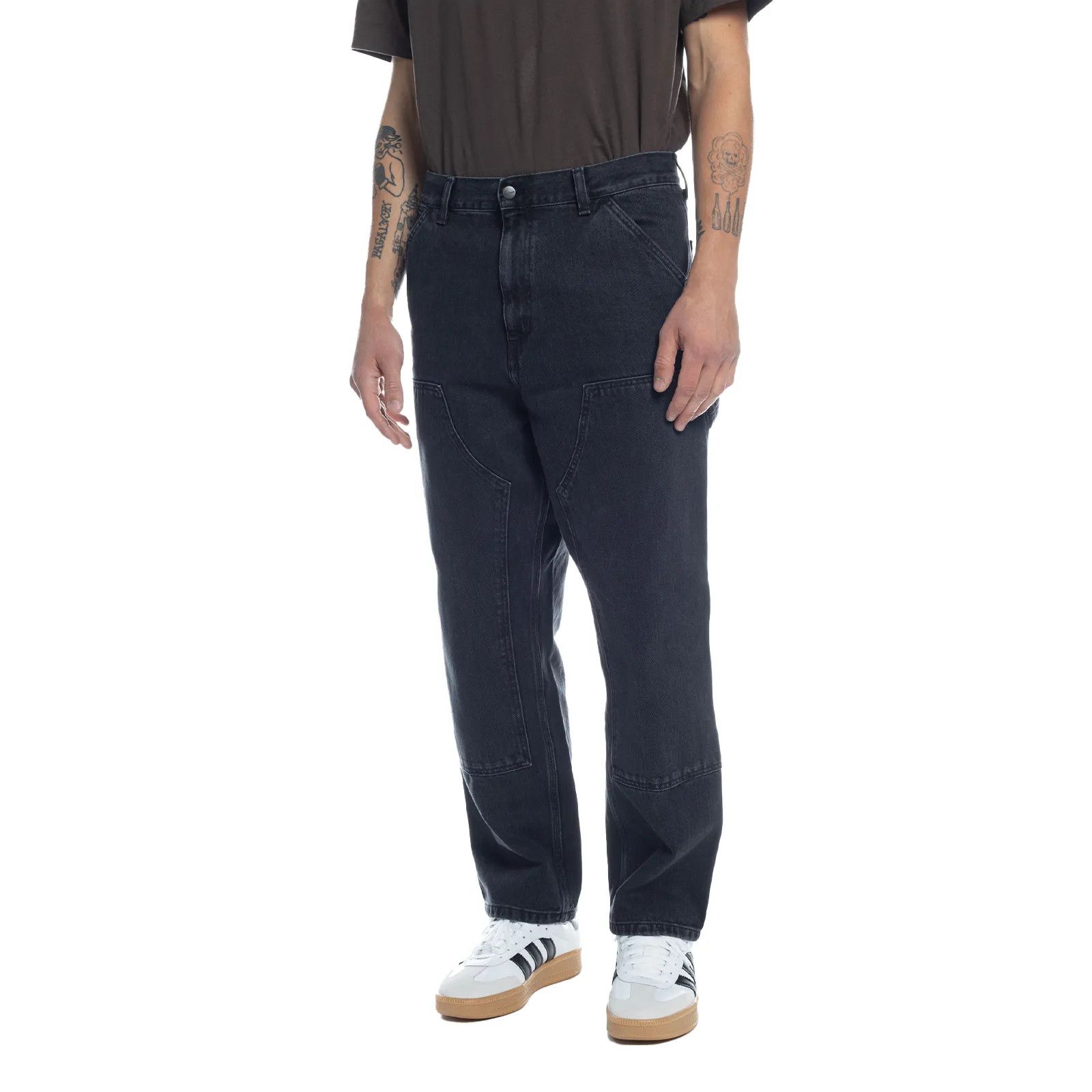 Carhartt Carhartt WIP Double Knee Pant Stone Washed Black Carpenter Size US 30 / EU 46 - 8 Thumbnail