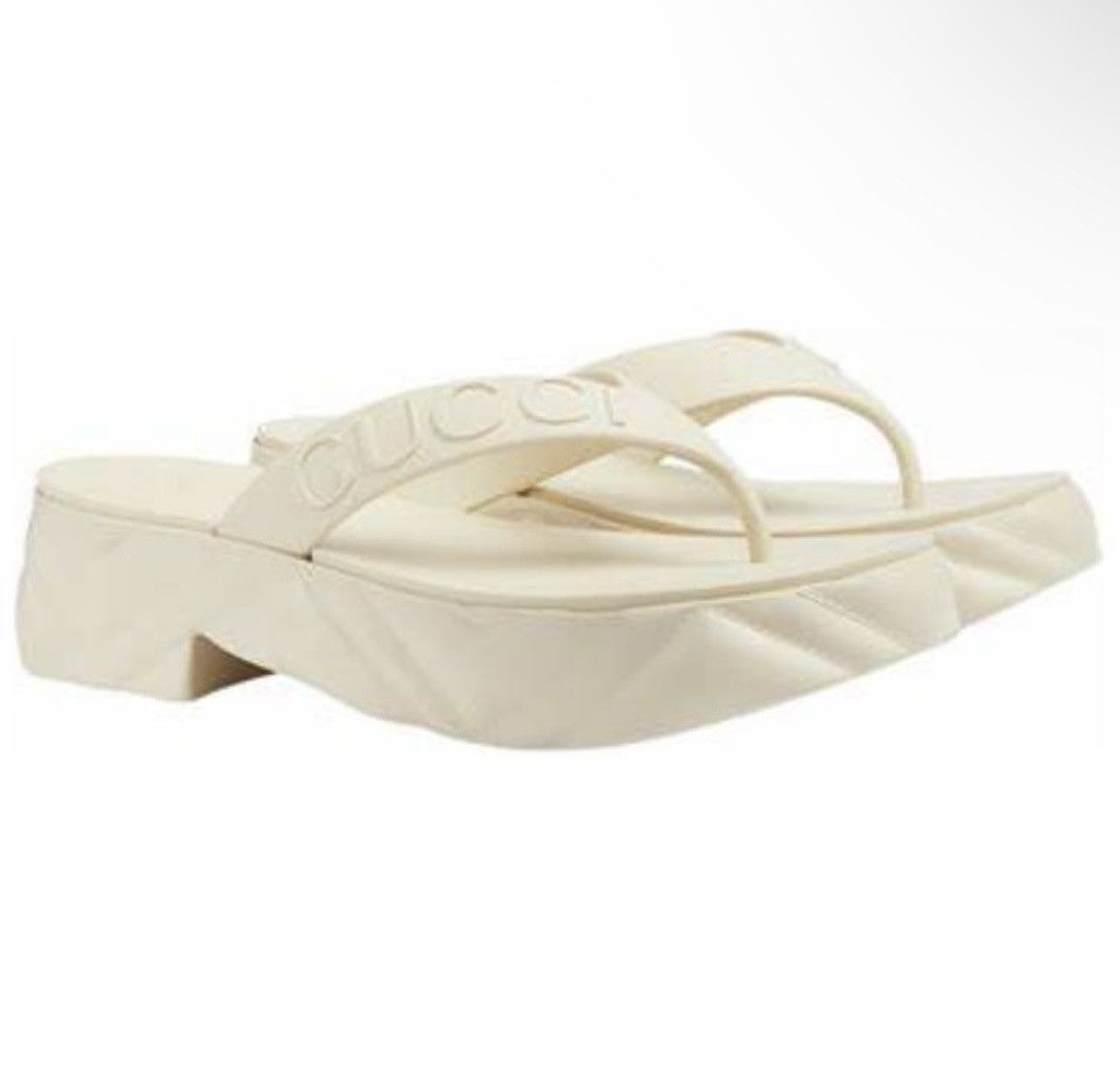 Gucci Gucci Thong Platform Sandal size 40 Mystic White Size US 10 / IT 40 - 1 Thumbnail