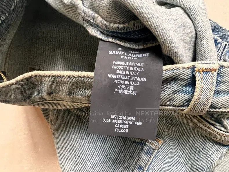 Saint Laurent Paris Saint Laurent Distressed YSL Jeans 28. Size US 28 / EU 44 - 5 Thumbnail
