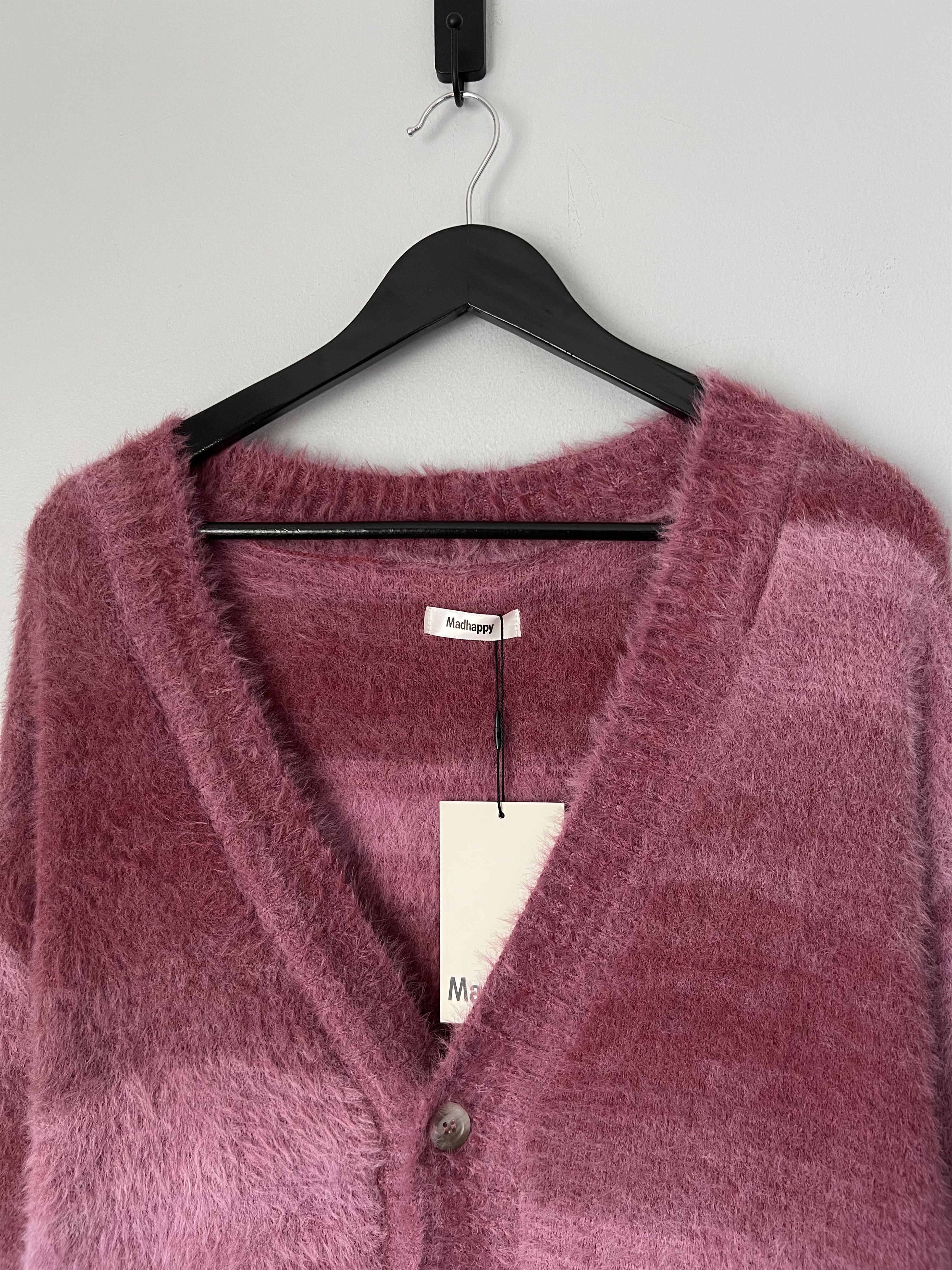 Madhappy Madhappy Fall Fuzzy Knit Cardigan in Spirit Red Size US XL / EU 56 / 4 - 2 Thumbnail