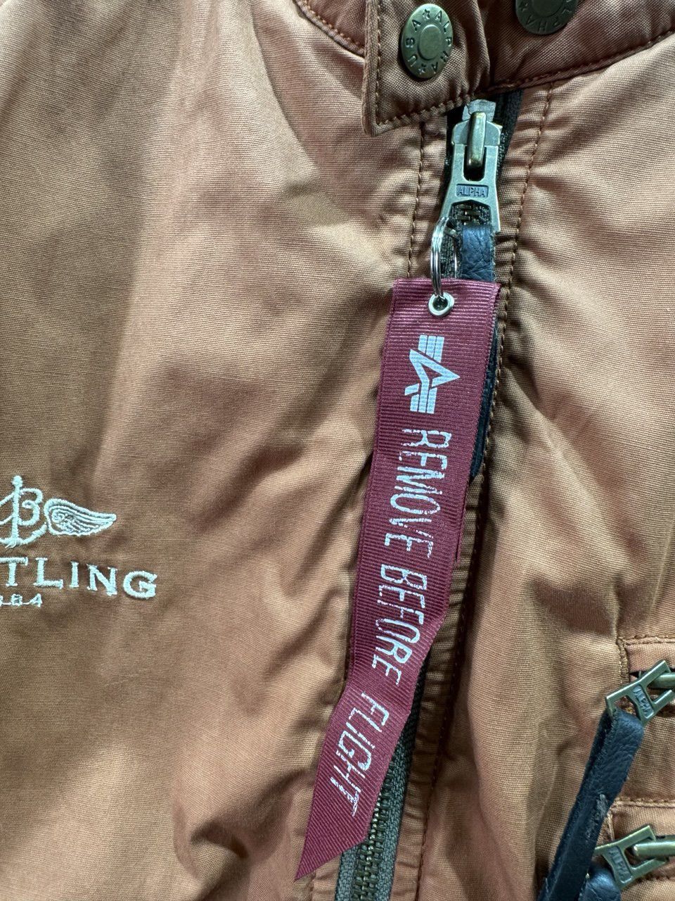 Alpha Industries Breitling Sturgis Bomber Vintag Rare Jacket