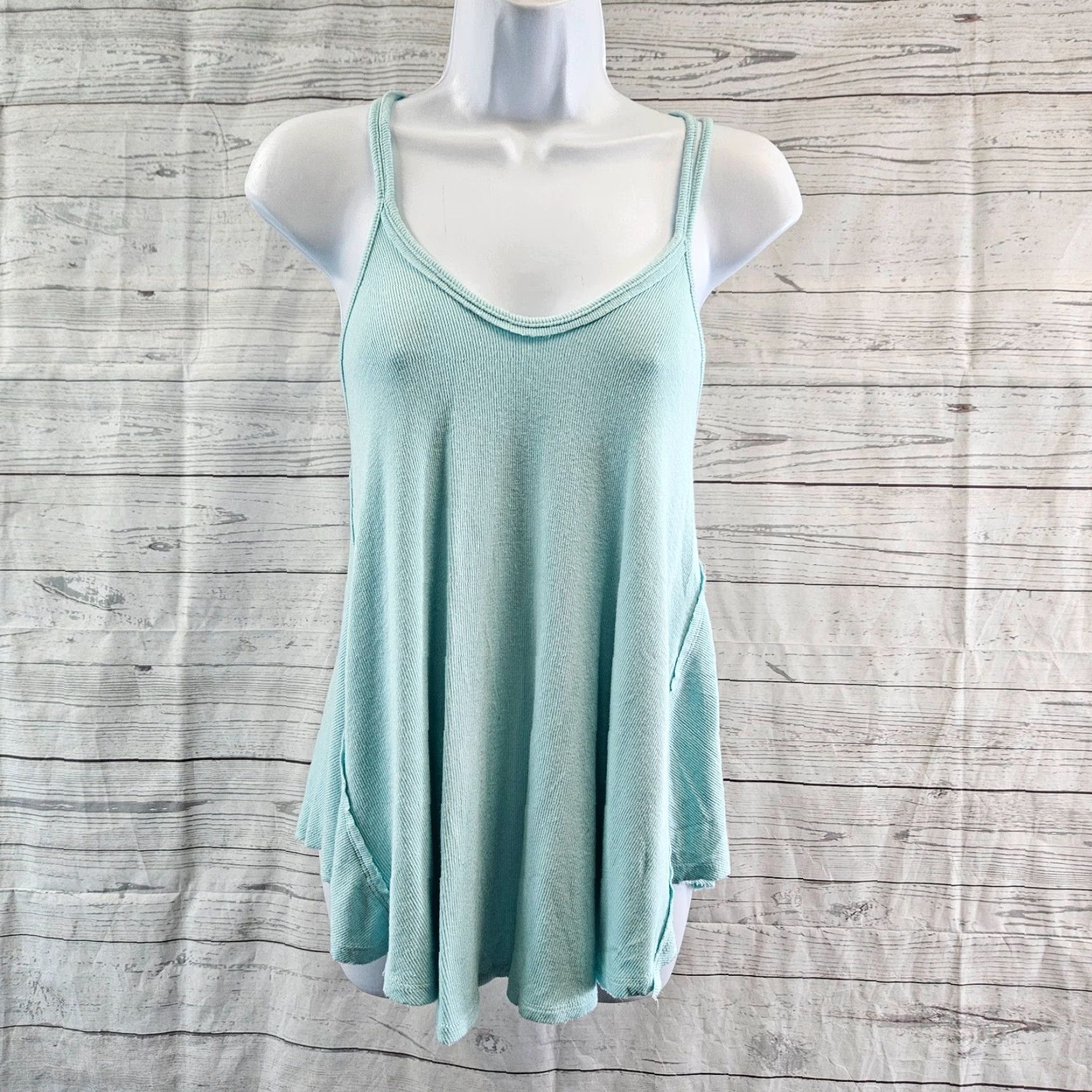 Vintage We The Free Womens Tank Top Sz S Blue Viscose Rock Your World Strappy Sleeveless Shirt Tank Size S / US 4 / IT 40 - 2 Thumbnail
