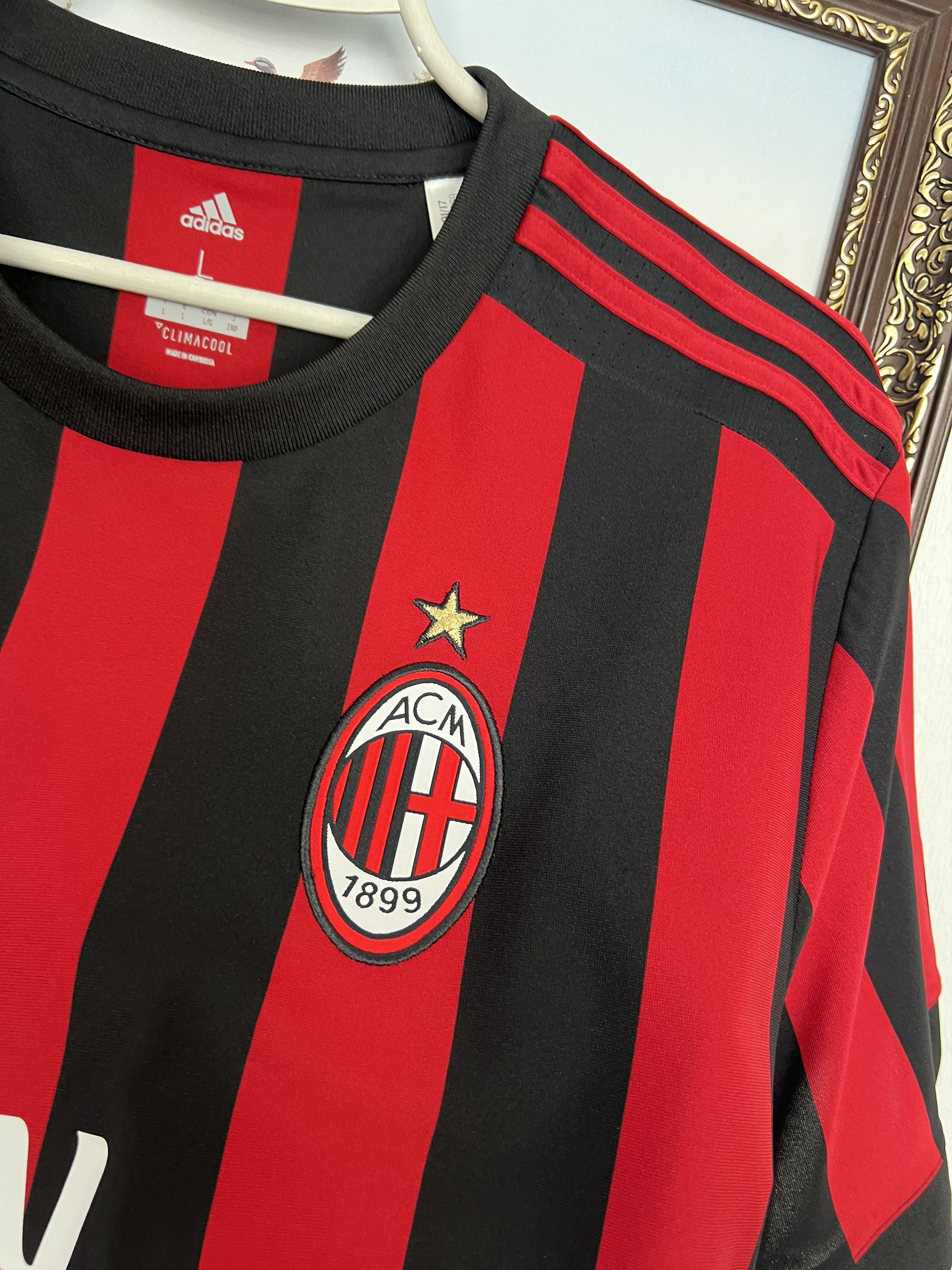 Adidas AC Milan Home football shirt 2017 Soccer #19 Bonucci Adidas Size US L / EU 52-54 / 3 - 4 Thumbnail
