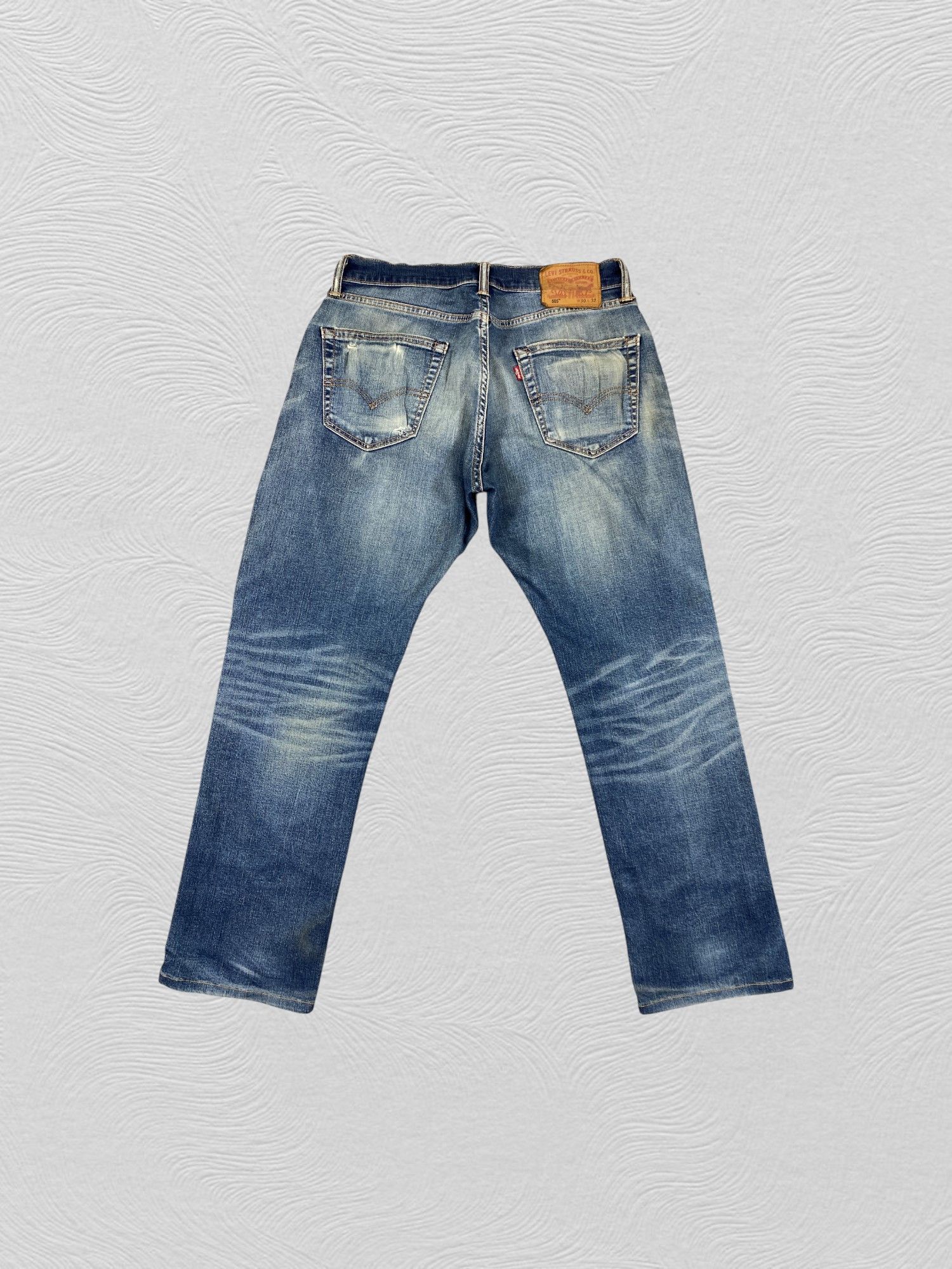 Levi's Distressed Blue Levi's 505 Jeans 30x28.5 Denim SJ194 Size US 30 / EU 46 - 2 Thumbnail
