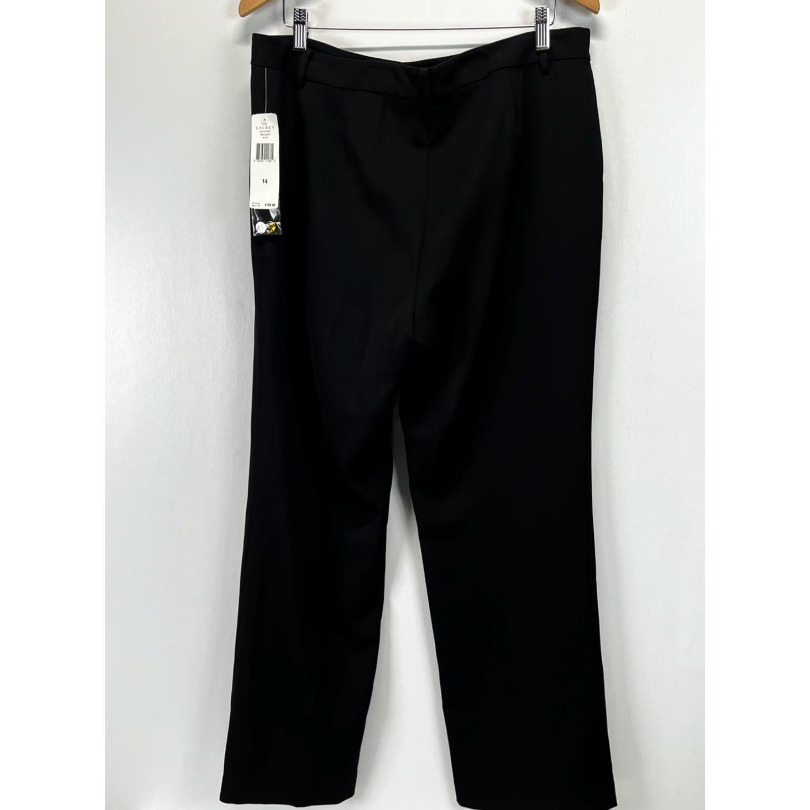Ralph Lauren VINTAGE Lauren Ralph Lauren LRL Wool Pants Women Sz 14 Black Button Zip 31.5" Inseam Dress Pants 90s Old Money Capsule Womens Size 36" / US 14 / IT 50 - 3 Thumbnail
