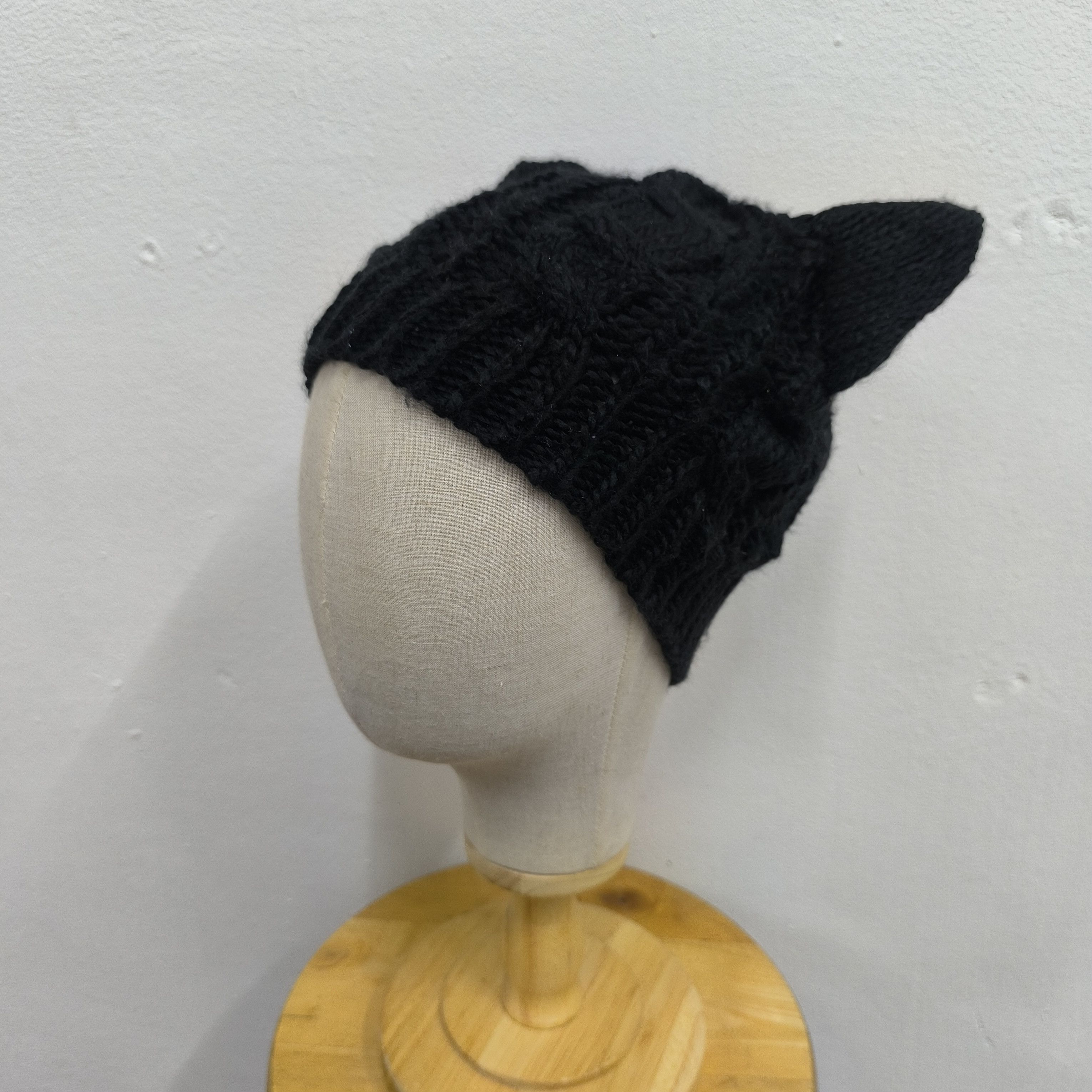 Japanese Brand ✨Black devil horn punk gothic style beanie hat Size ONE SIZE - 2 Thumbnail