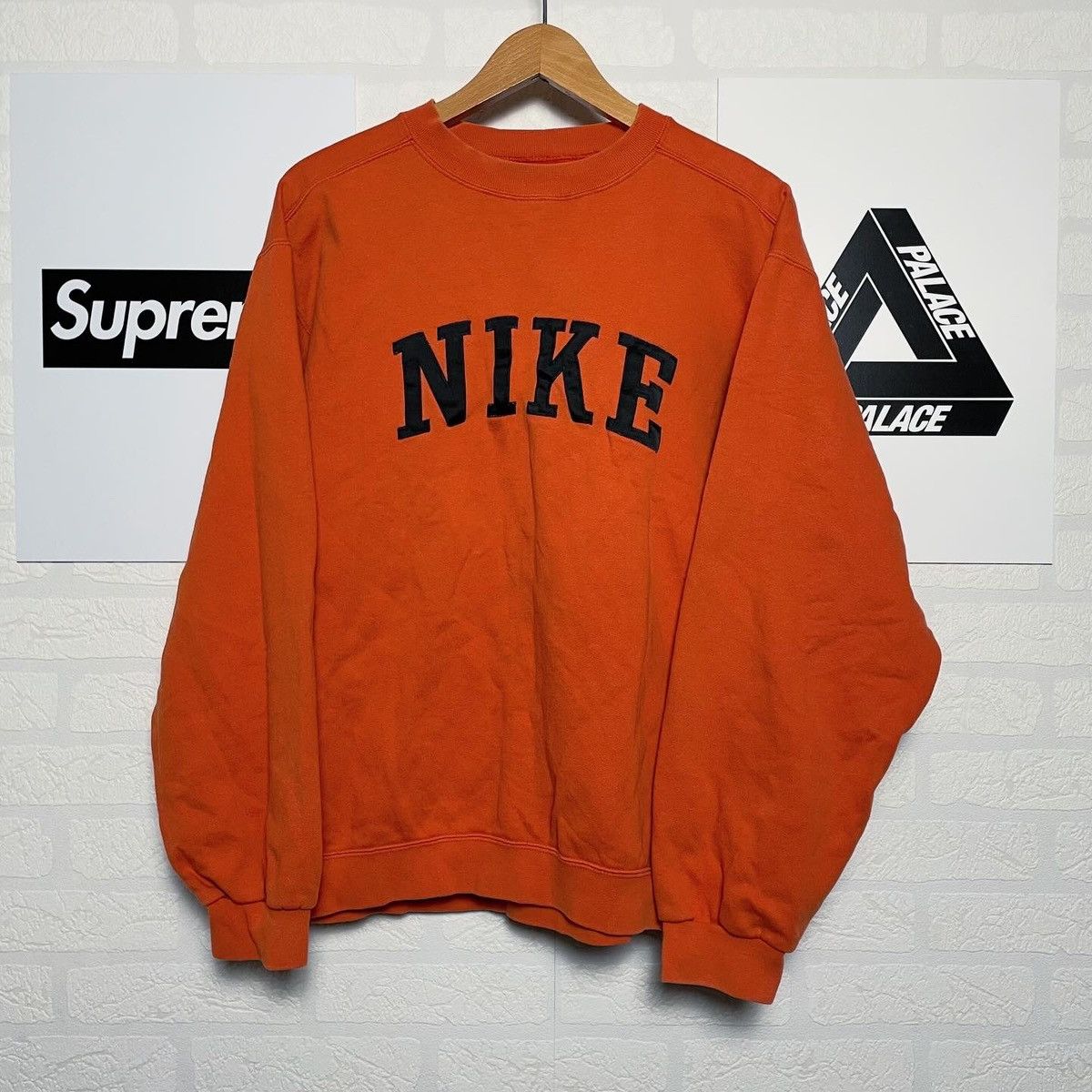 Nike × Vintage 90s Nike Vintage Big Logo Oversize Sweatshirt Y2K Size US M / EU 48-50 / 2 - 1 Thumbnail