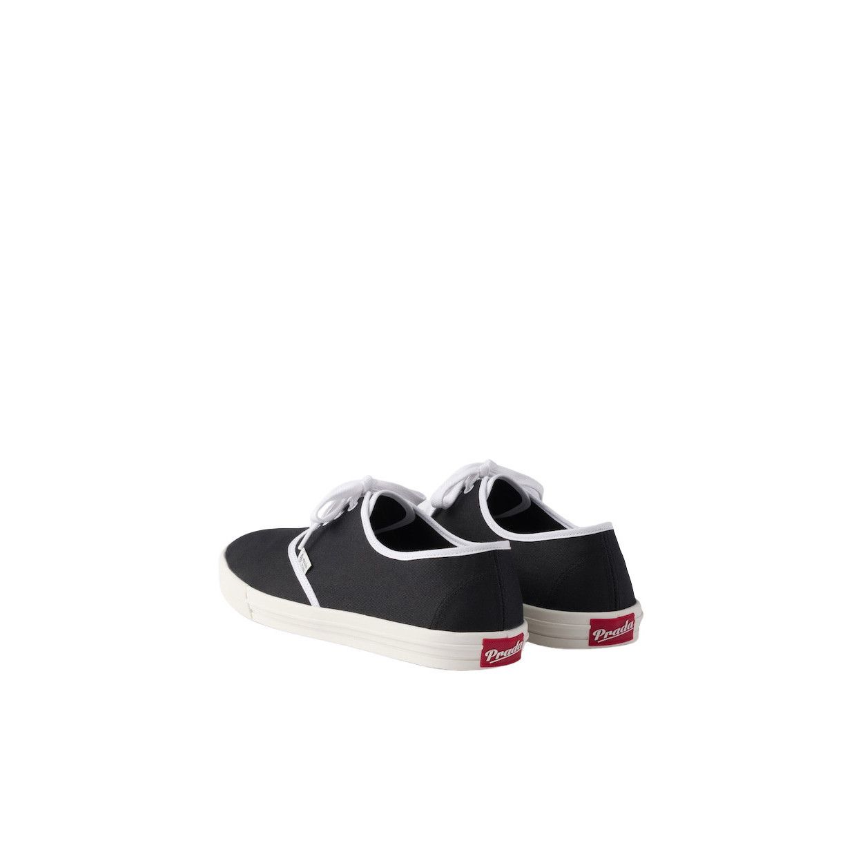 Prada PRADA $975 Black Drill Fabric Sneakers New & Authentic (Men' Size US 10 / EU 43 - 4 Thumbnail