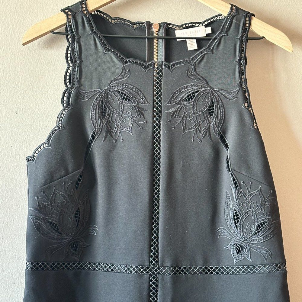 Ted Baker Women's 3 (8) Ted Baker Codi Lace Scallop Hem Black Dress F Size M / US 6-8 / IT 42-44 - 6 Thumbnail
