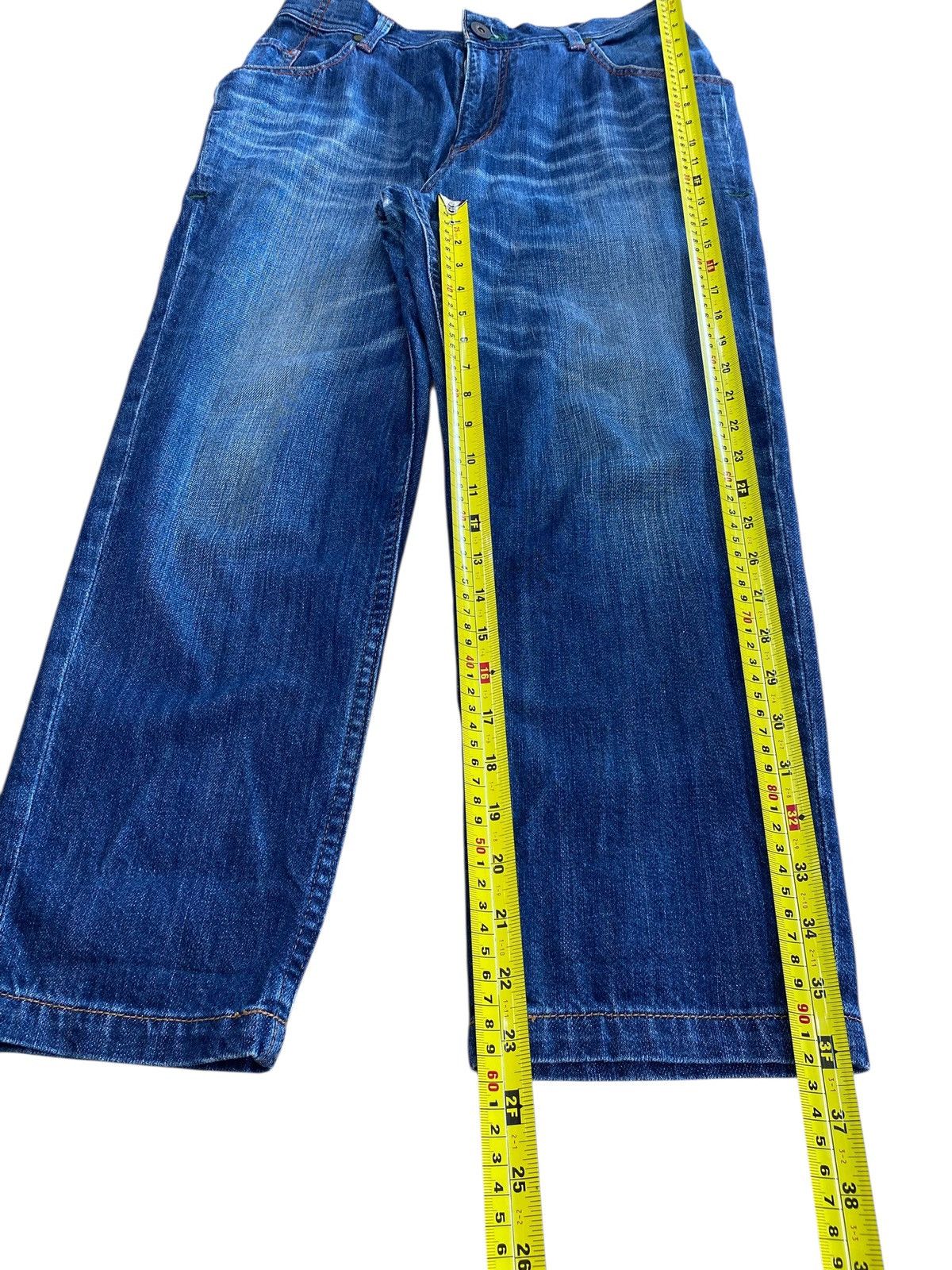 Japanese Brand Japanese Brand Vintage Blue Distressed Straight-Leg Jeans Size US 28 / EU 44 - 6 Thumbnail