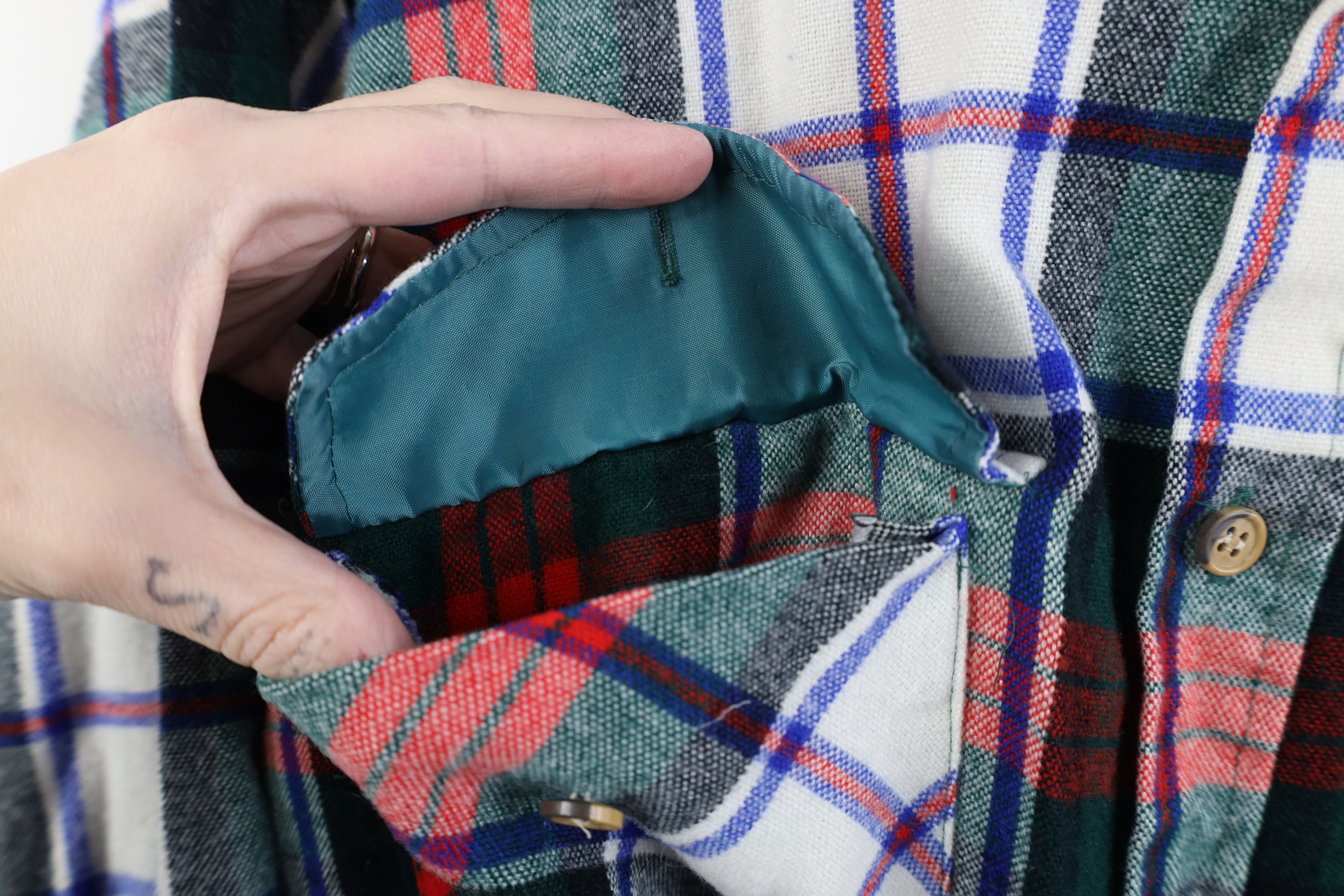 Vintage Vintage 90s Streetwear Flannel Collared Button Shirt Plaid Size US L / EU 52-54 / 3 - 7 Thumbnail