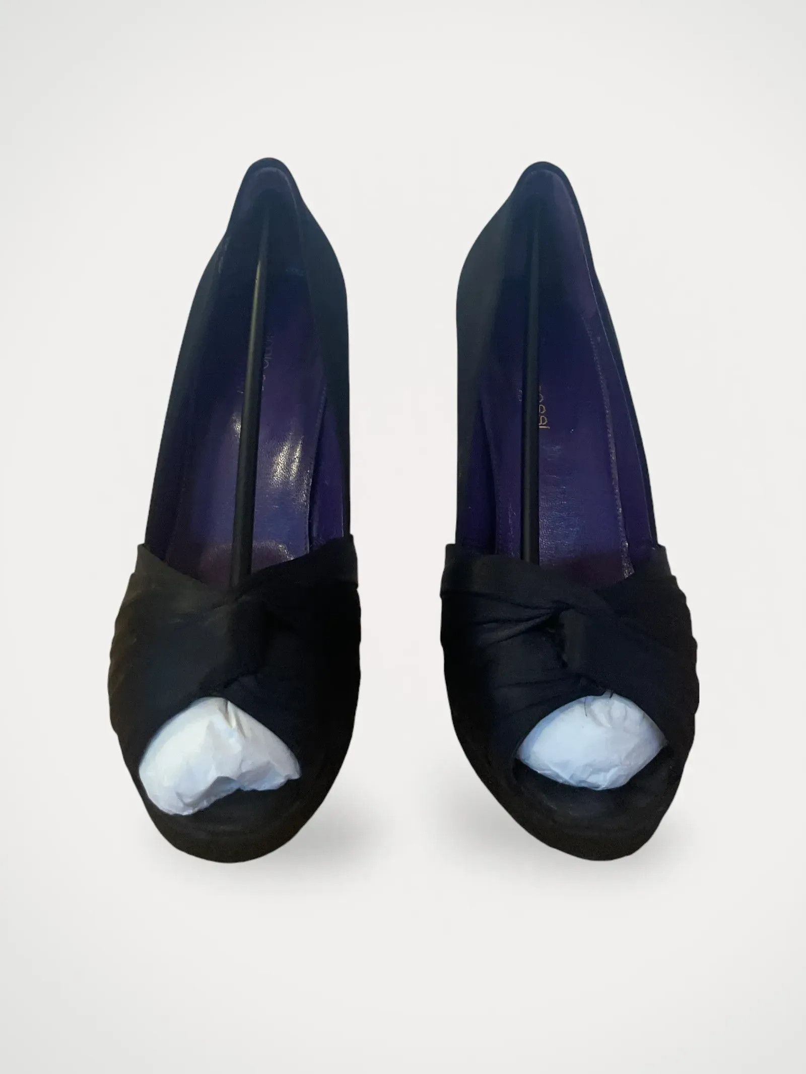 Sergio Rossi Sergio Rossi Peep toe tessuto raso seta Heels Size US 9 / IT 39 - 1 Thumbnail