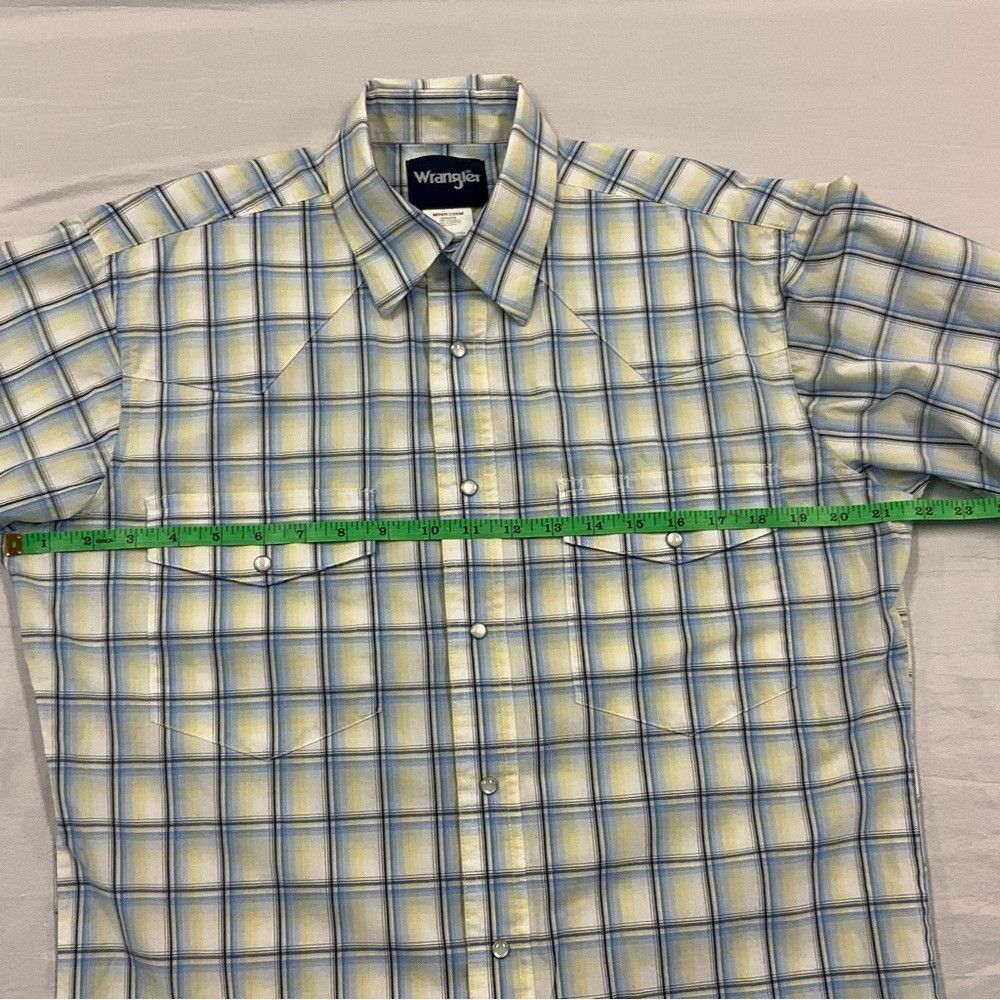 Wrangler WRANGLER Short Sleeve M Western Yoke Shirt Blue Yello Size US M / EU 48-50 / 2 - 5 Thumbnail