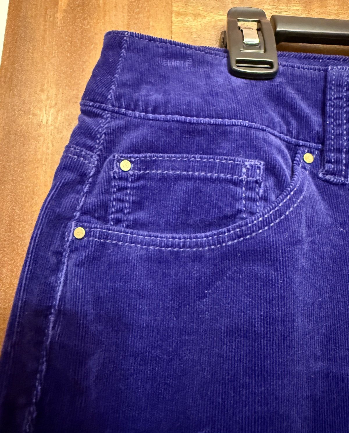 Chicos Chico’s Dark Purple Rapture Ultimate Slim Regular Corduroy Size 30" / US 8 / IT 44 - 6 Thumbnail