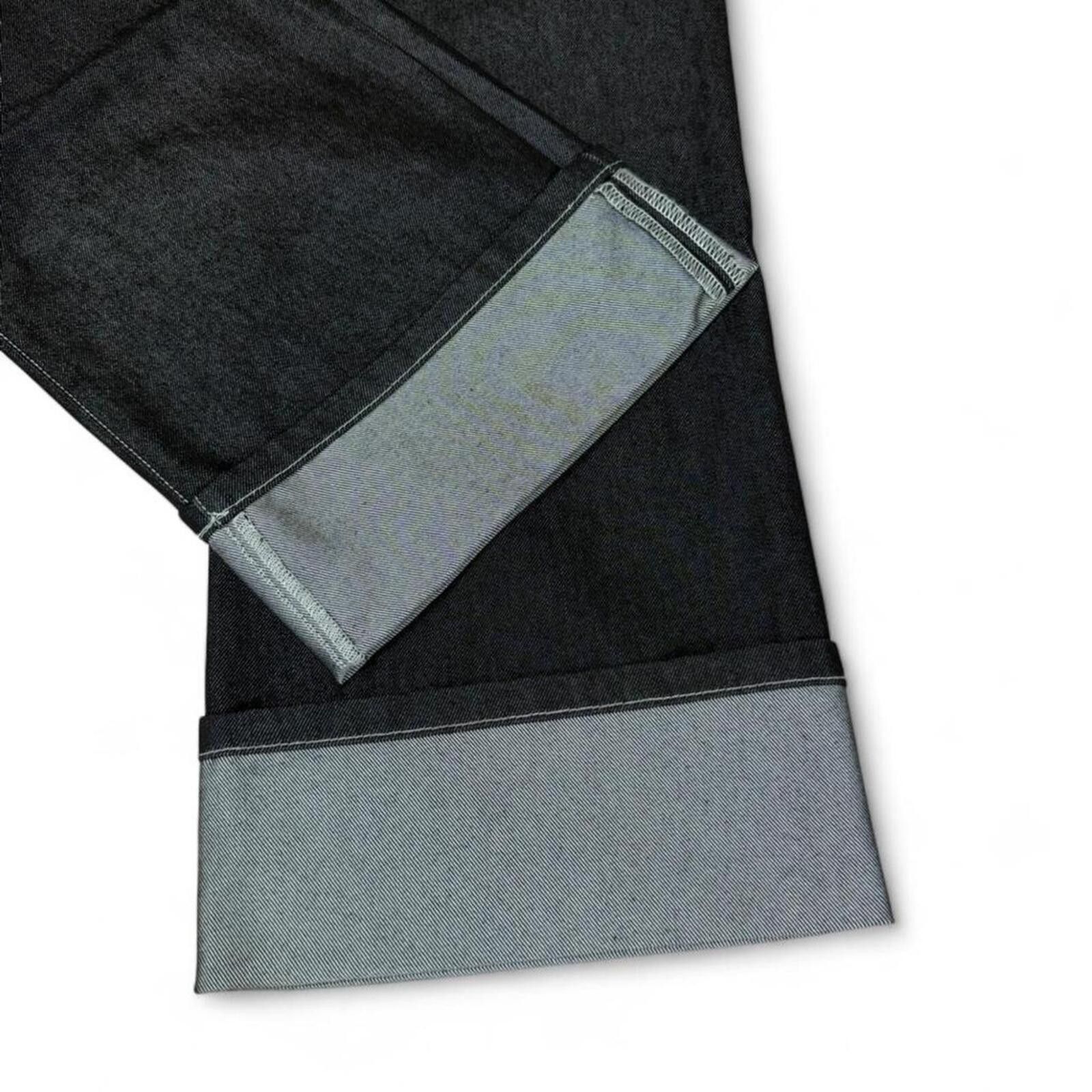 True Religion Black denim double back pockets wide leg jeans Size 31" - 4 Thumbnail