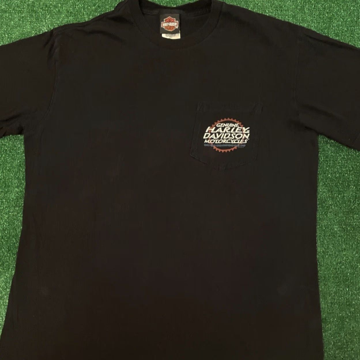 Harley Davidson VINTAGE Harley-Davidson T-Shirt Men Short Sleeve Black 90s Y2K Biker Motorcycle Wurtsboro New York L Size US L / EU 52-54 / 3 - 2 Thumbnail