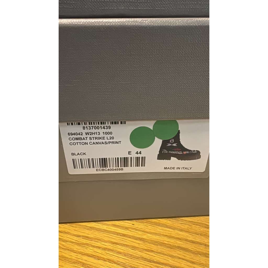 Balenciaga o1rshd1 Q:2 / Combat Strike L20 Cotton Canvas/Print Boot Size US 11 / EU 44 - 22 Thumbnail
