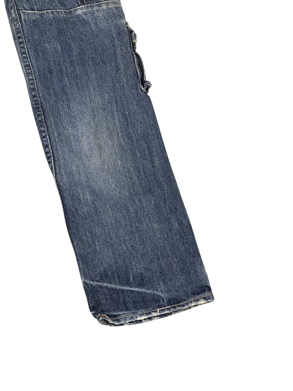 Japanese Brand Cargo Slim Jeans John Bull Faded Denim 1🟦9 Size US 31 - 3 Thumbnail