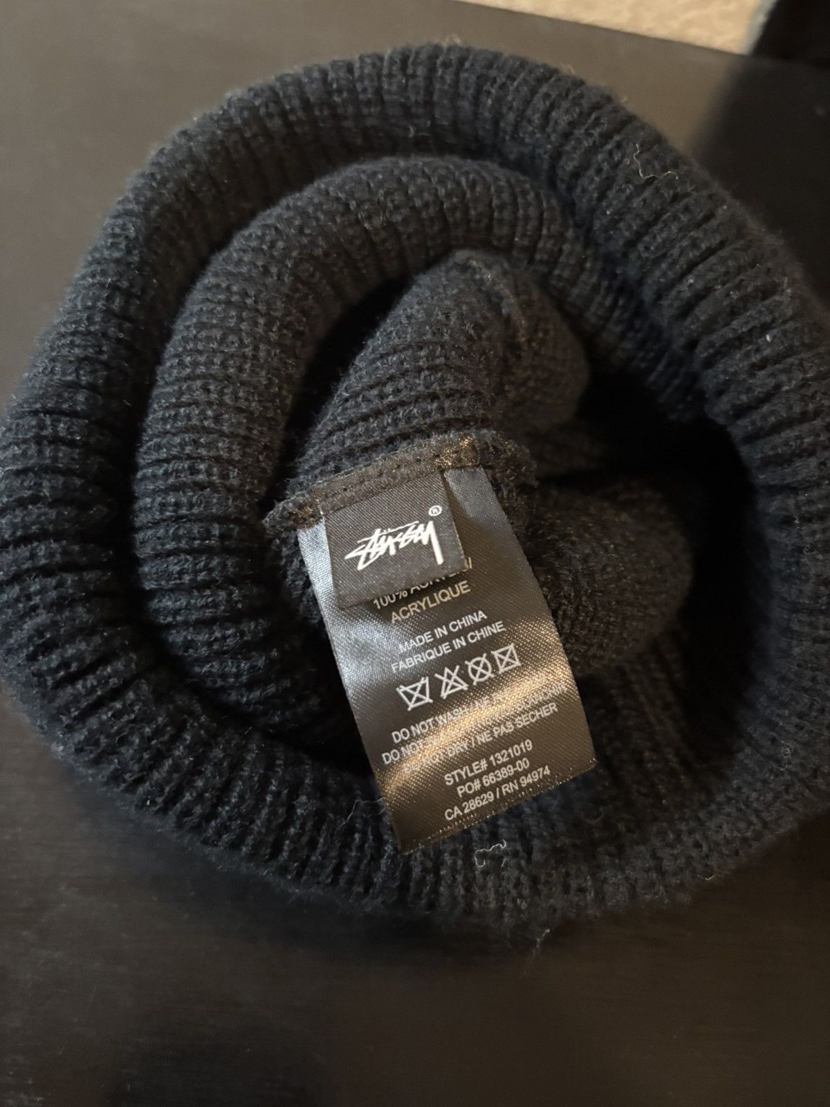 Stussy Stussy Basic Logo Beanie Black Size ONE SIZE - 3 Thumbnail