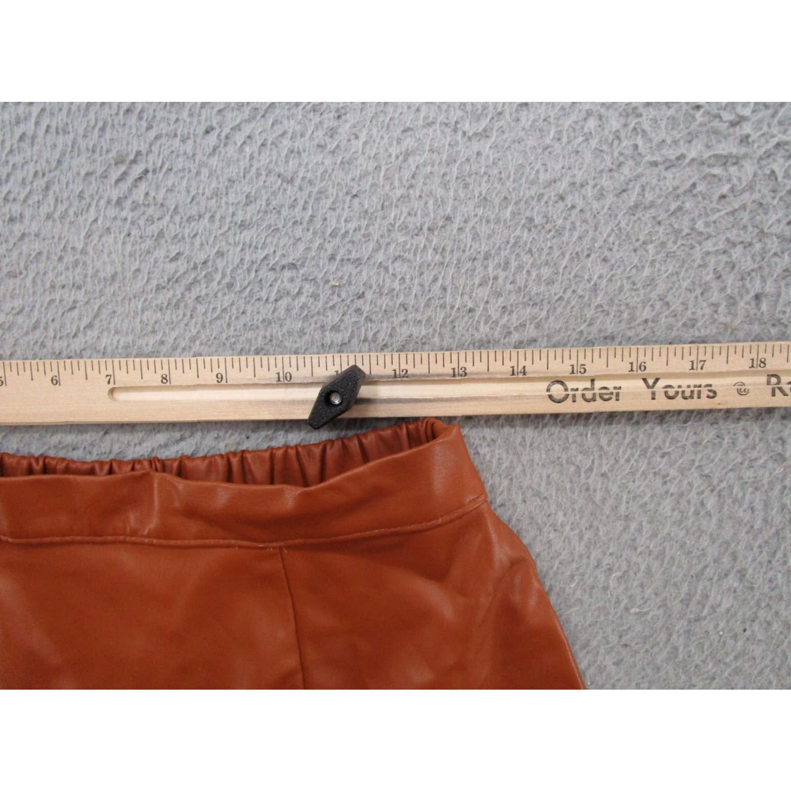 Vintage Who What Wear Women's Vegan Leather Skirt Size S Cognac Brown Maxi Fall Tiered Size 28" / US 6 / IT 42 - 4 Thumbnail