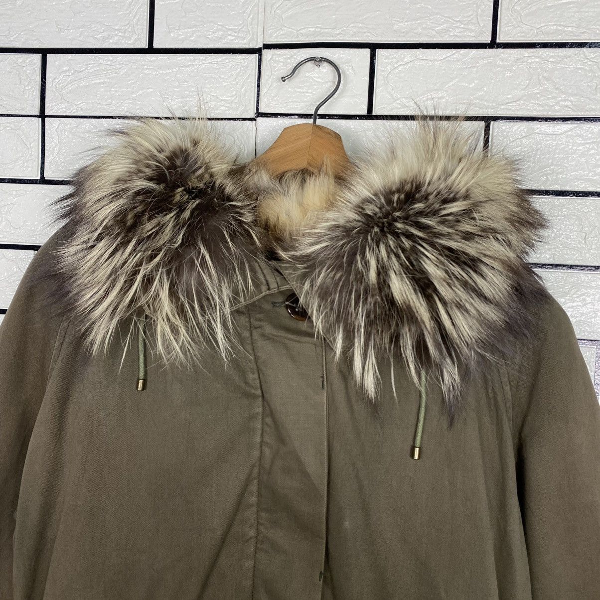 Yves Salomon 🔥PARKA JACKET DESIGN FUR BLANKET ARMY YVES SALOMON Size XS / US 0-2 / IT 36-38 - 8 Thumbnail