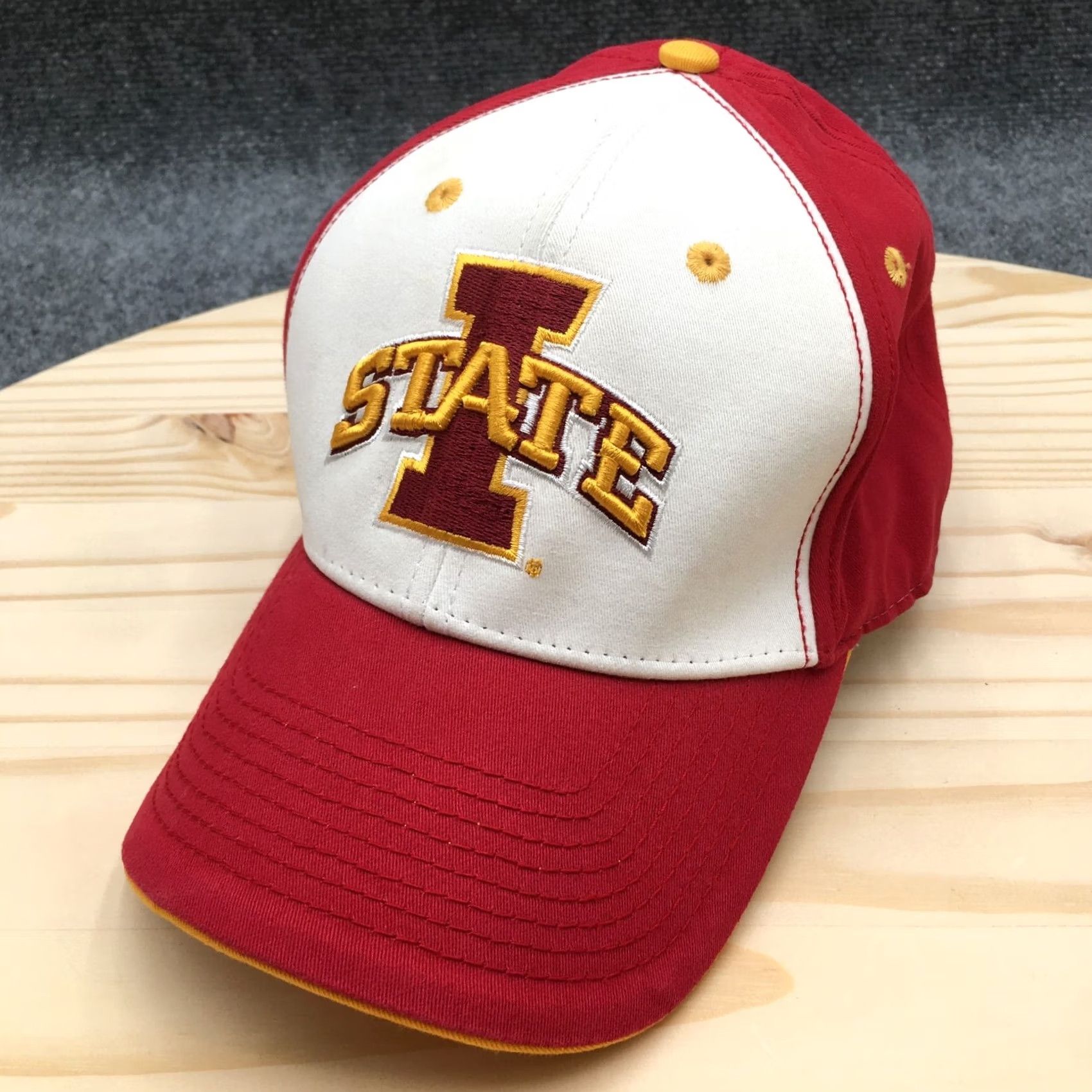 Vintage Iowa State University Cyclones Hat Baseball Cap Fitted One Size Red White Mens Size ONE SIZE - 2 Thumbnail