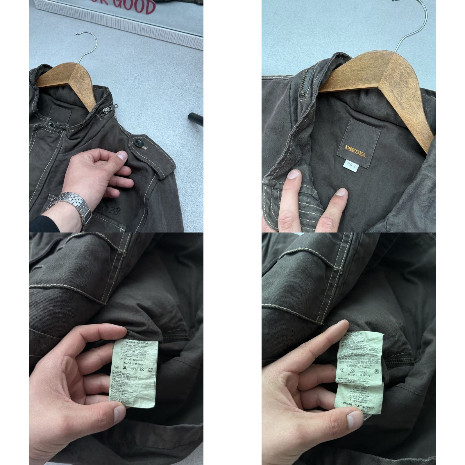 Diesel VINTAGE Diesel Military Army Archive Cargo Jacket 90s Y2K Men Size L Green Brown Jacket Mens Navy Urban Streetwear Diesel Clothes Retro Workwear Size US L / EU 52-54 / 3 - 8 Thumbnail
